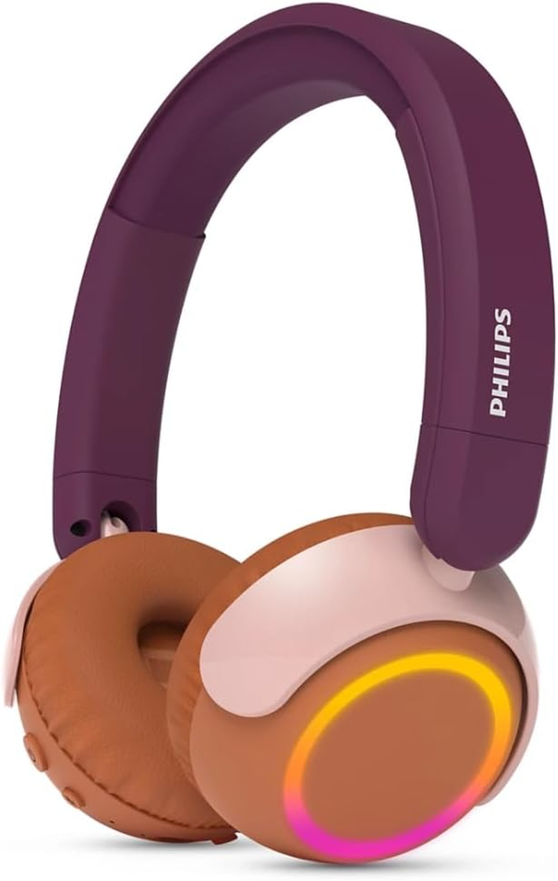 Philips TAK5500AL 5500 Series Noise Cancelling Wireless On-Ear Bluetooth 5.4 Headphones for Kids, Foldable, 34 Hours ANC Playback, Volume Limited, Audio Sharing, USB-C Cable