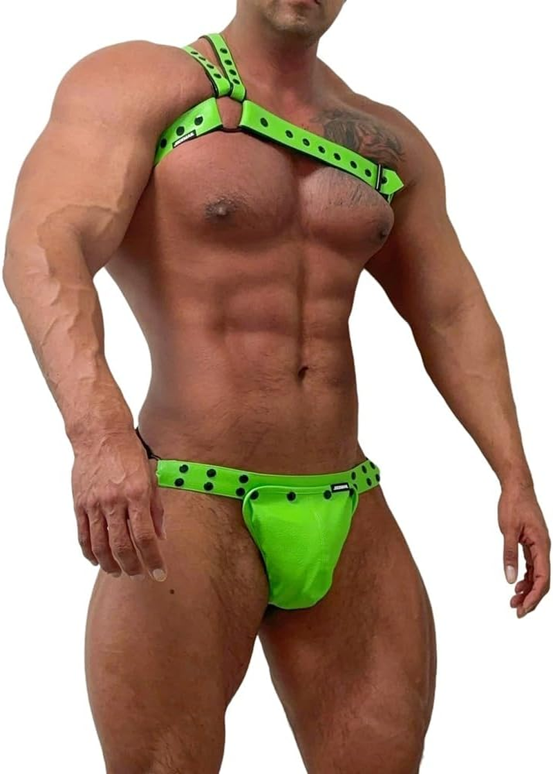 JOCKMAIL Men'S Harness Leather Harness for Men Adjustable Mens Harness Chest for Fashion, Fitness, and Special Occasions