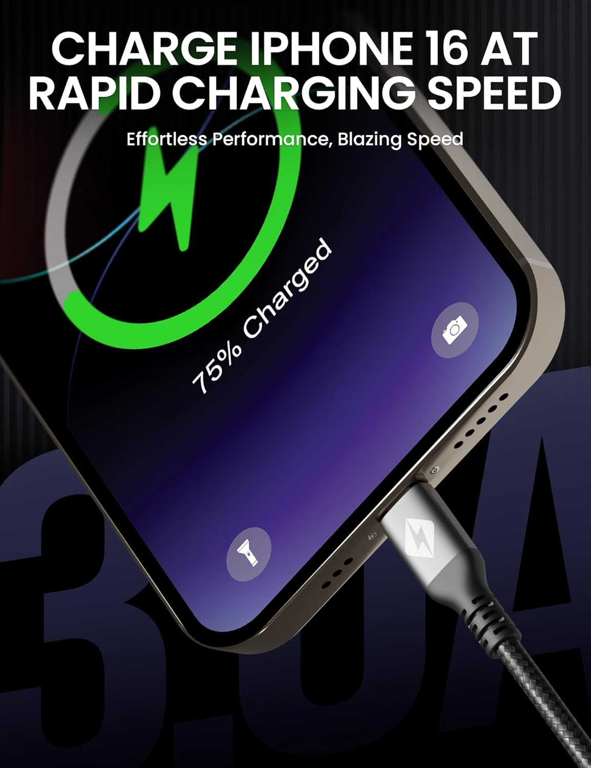 ZYRON 3M USB a to USB C Cable [2-Pack], Nylon Braided USB to USB C Cable, 3A Fast Charging USB C Cord, 480Mbps Data Sync for Android, Iphone 16/15, Galaxy S24, Pixel, Xiaomi, Switch (2, Grey, 3M) image number 6