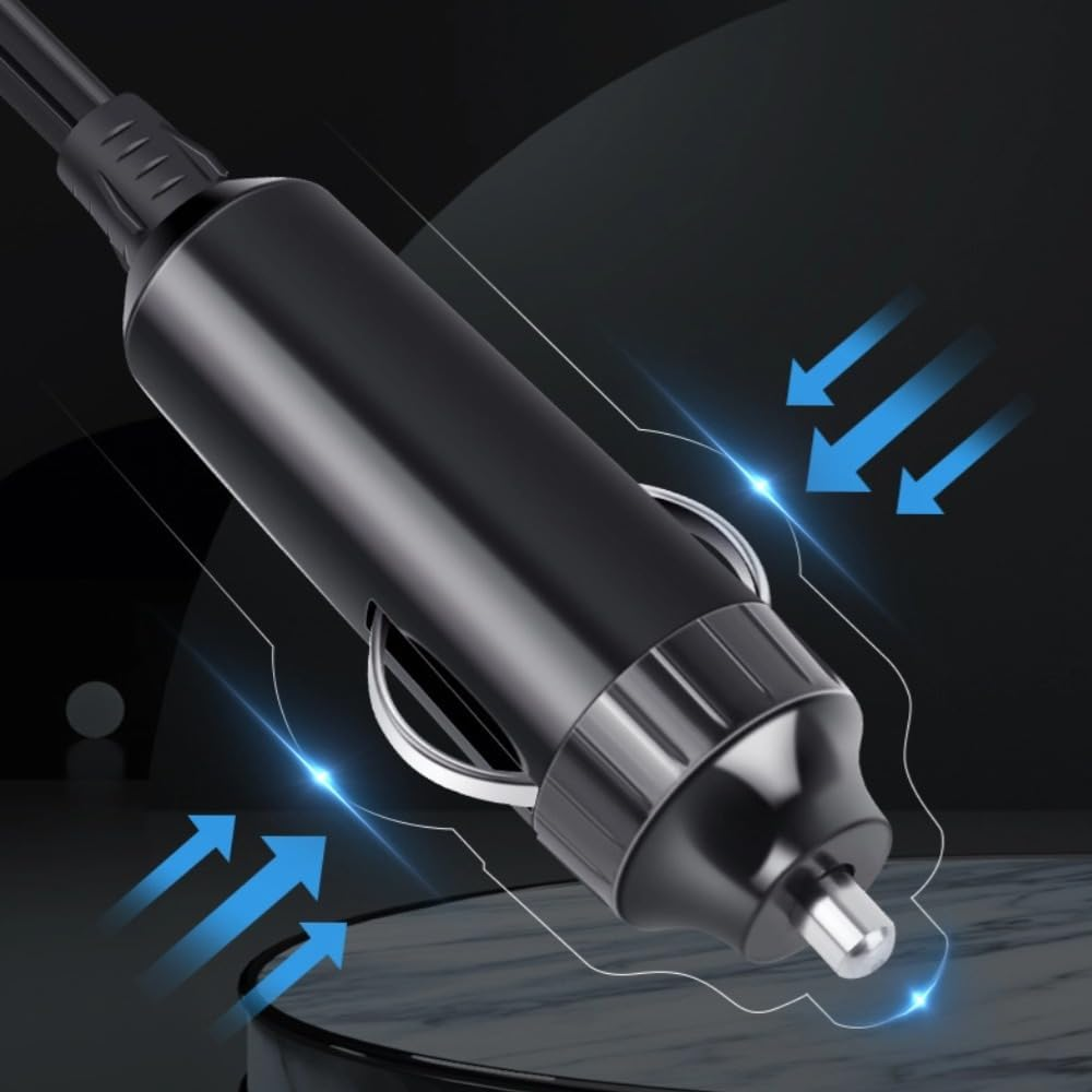 Portable Car Powers Inverter Car Converter Car Powers Outlet Adapter Car Charger Inverter,12V-240V Inverter Lighter, 2USB Ports Type C Invert to Charge Laptop, Tablet, Consoles image number 3