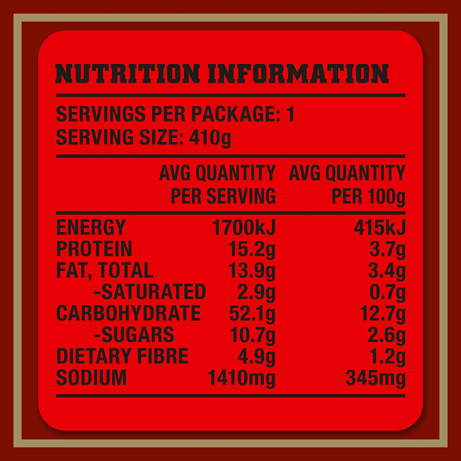 Heinz Big Eat Ravioli Bolognese Pasta Canned Pasta in Sauce Ready to Eat Quick and Convenient Meal 410G image number 2