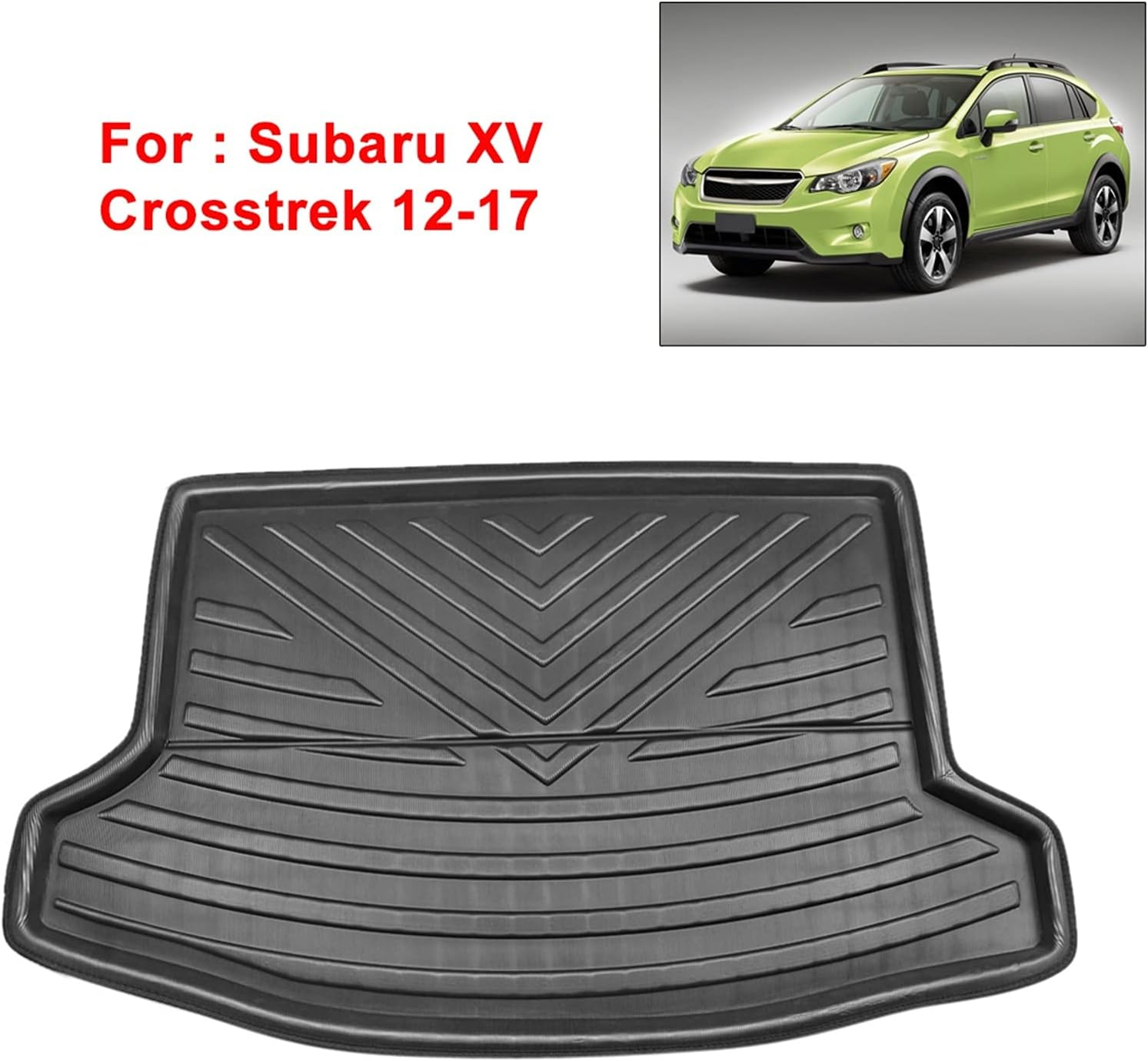 Rear Car Trunk Floor Boot Liner Cargo Mat PE+EVA Foam Plastic Tray Carpet, for Subaru, XV Crosstrek 2012-2017 Accessories Luggage Area Mat (Color : for Xvcrosstrek12 17) - For Forester 13 17 image number 6