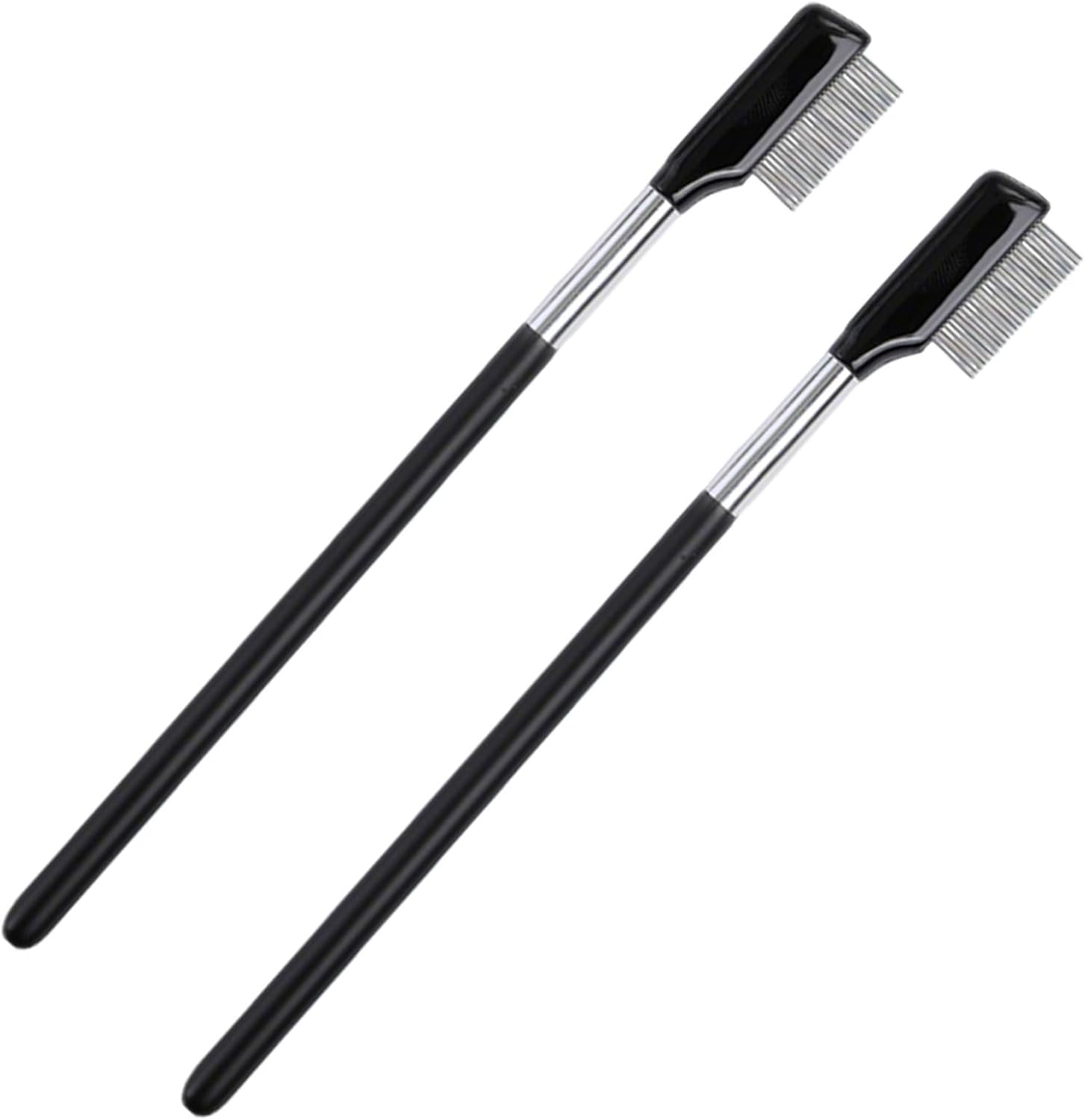 BGENHPON Metal Eyelash Comb and Separator 2 Pack Professional Eyelash Eyebrow Brush with Metal Teeth for Women Beauty Grooming Tool image number 5