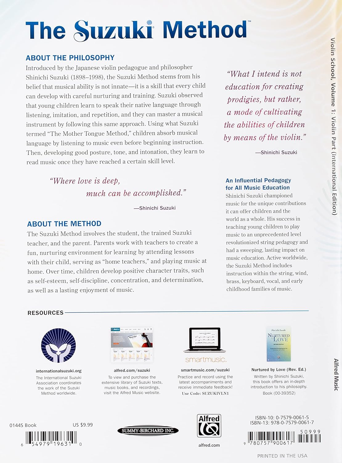 Suzukio Violin School Volume 1 Violin Part (Revised Edition): International Edition