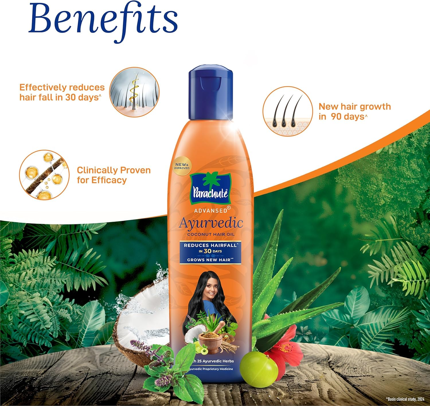 Parachute Advansed Ayurvedic Hair Oil,300Ml (Ship from India) image number 1