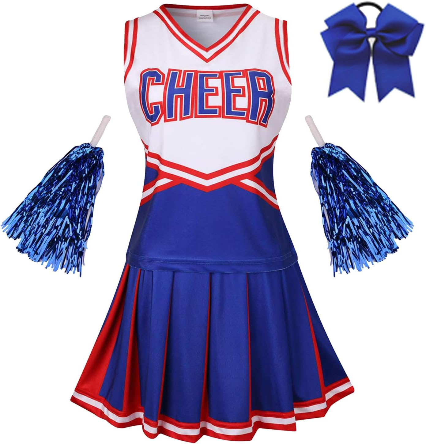 GRAJTCIN Women'S Cheerleader Costume Musical Uniform Halloween Party Fancy Outfit