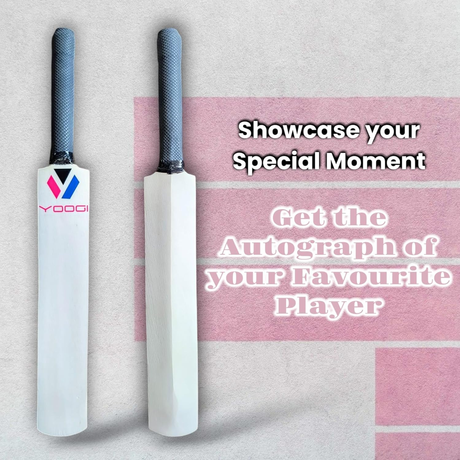 Mini Autograph Cricket Bat Natural Wood 15 Inches (Not Meant for Playing) image number 3