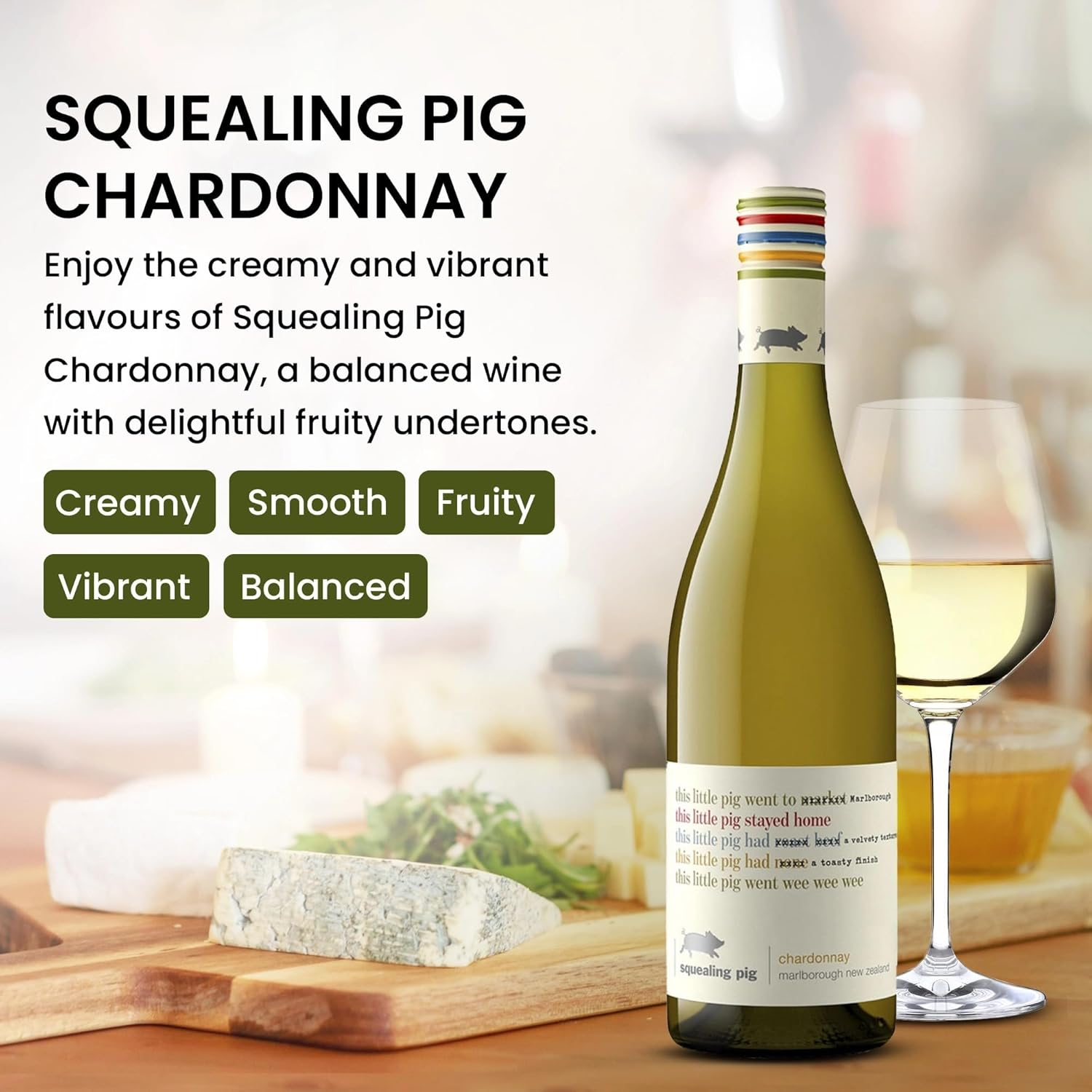 Luxury Wine & Pamper Gift Hamper, Quality Chardonnay & Tilley Bath Essentials, Perfect Birthday or Thank You Gift Set image number 1