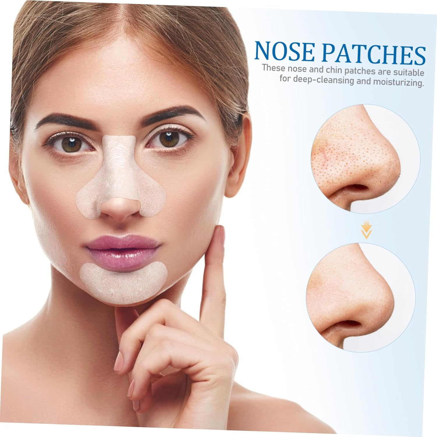 Outanaya 200 Pcs Zone Cotton Pads Nose and Chin Patches for Gentle Cleansing Multi Purpose Skin Care for Face Comfortable Fit for Easy Application
