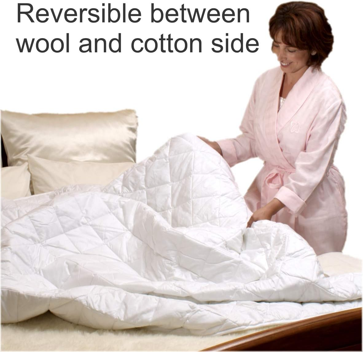 Dickwicks Premium Wool Magnetic Underlay, White, Plush Sheepskin Style (Queen) image number 3