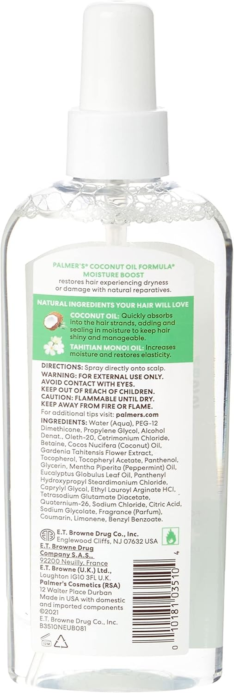 ((1 Pack)) - Palmer'S Coconut Oil Formula Strong Roots Spray, 5.1 Fluid Ounce (Pack of 2) image number 1