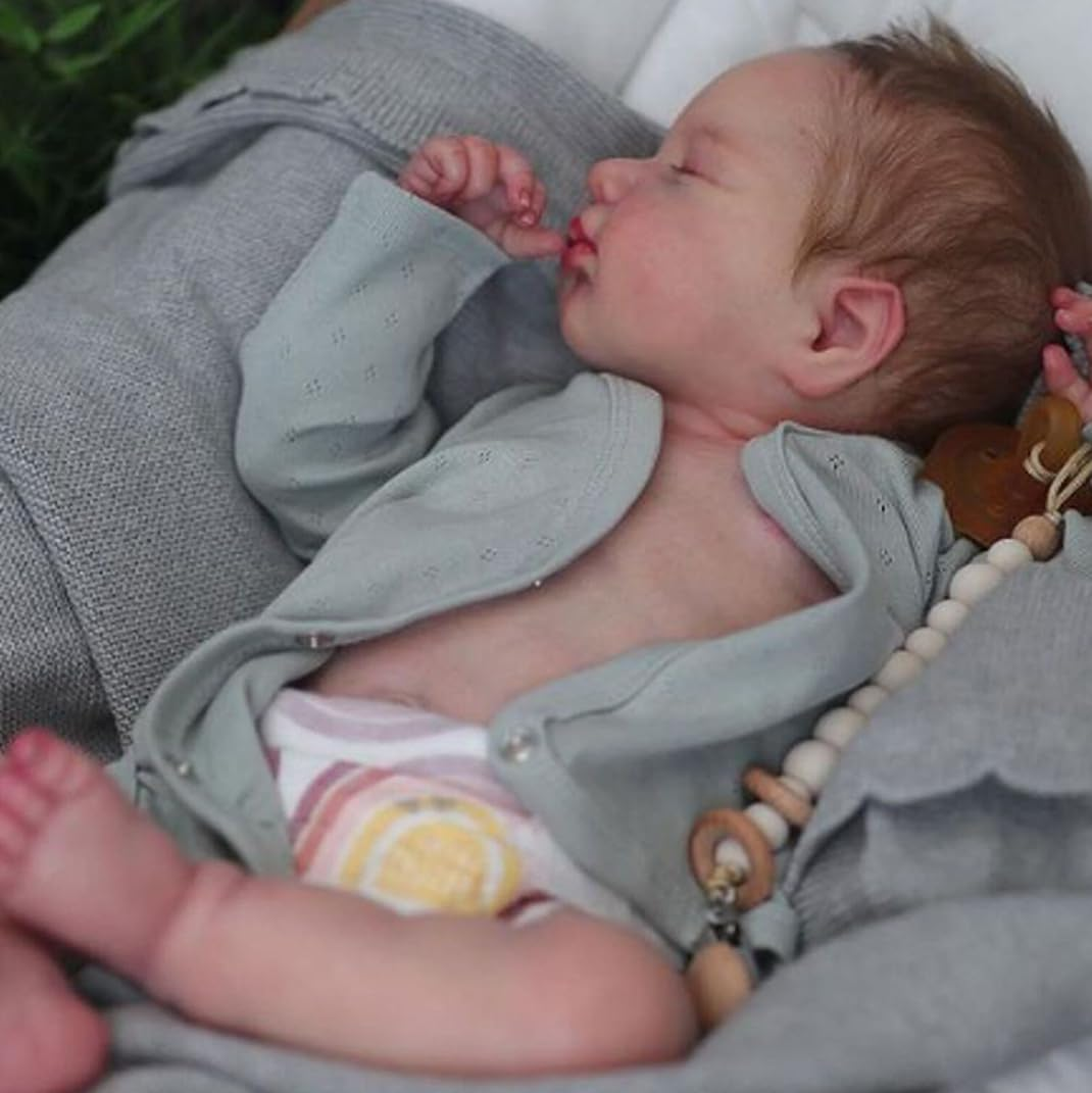 KCKUYUYN Reborn Baby Doll, 49 Cm Realistic Silicone Doll, Lifelike, Soft Body, Whole Body Washable, Can Be Used as a Present image number 6