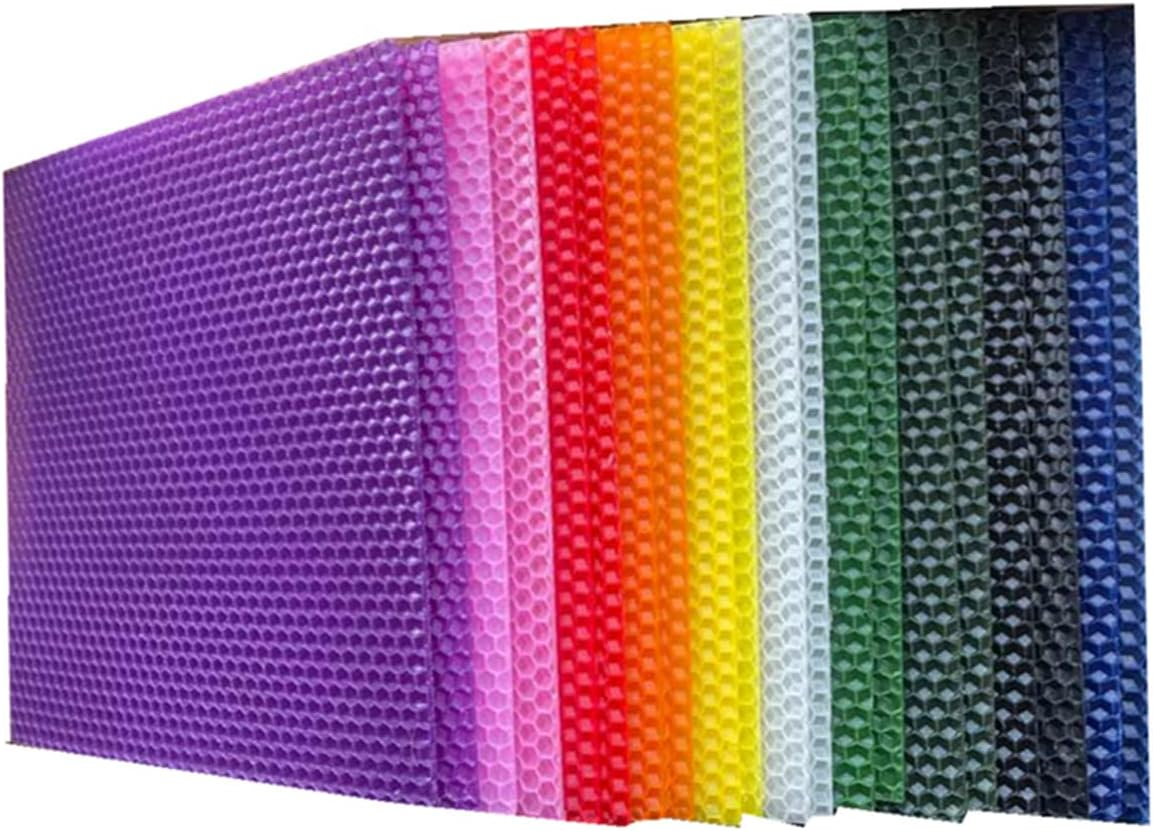 Atozbit DIY Candles Sheet, Beeswax Honeycomb Candle Kit (8&times;8 In) - 20Pcs in 10 Colors, with 30Pcs Cotton Wicks (8 Inch for Each), Make Ideal Kids and Adults, Multicolor image number 1
