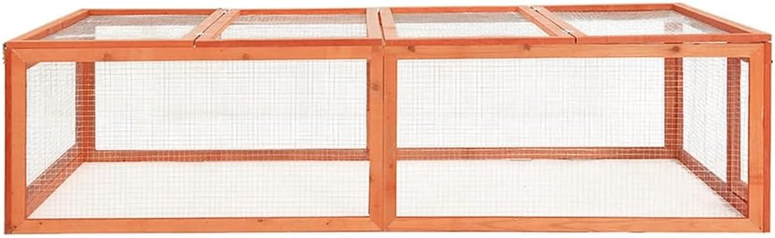 Rabbit Hutch 183X90X46.5 Cm Solid Firwood Outdoor Pet House Small Animal Cage image number 3