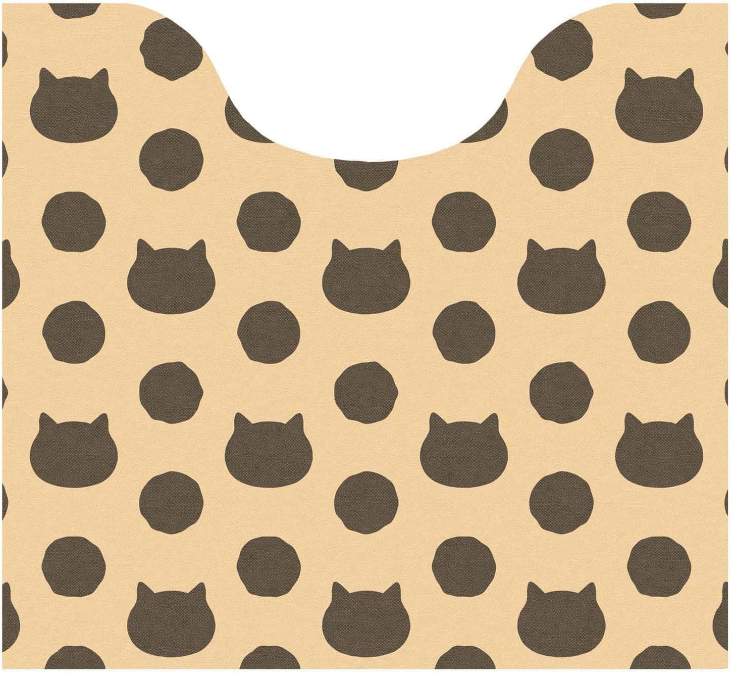 Okato Disposable Toilet Mat, Pack of 15, Cat Beige, Non-Slip Treatment, Can Be Cut to Any Shape, Width 23.6 X Depth 21.7 Inches (60 X 55 Cm) image number 1