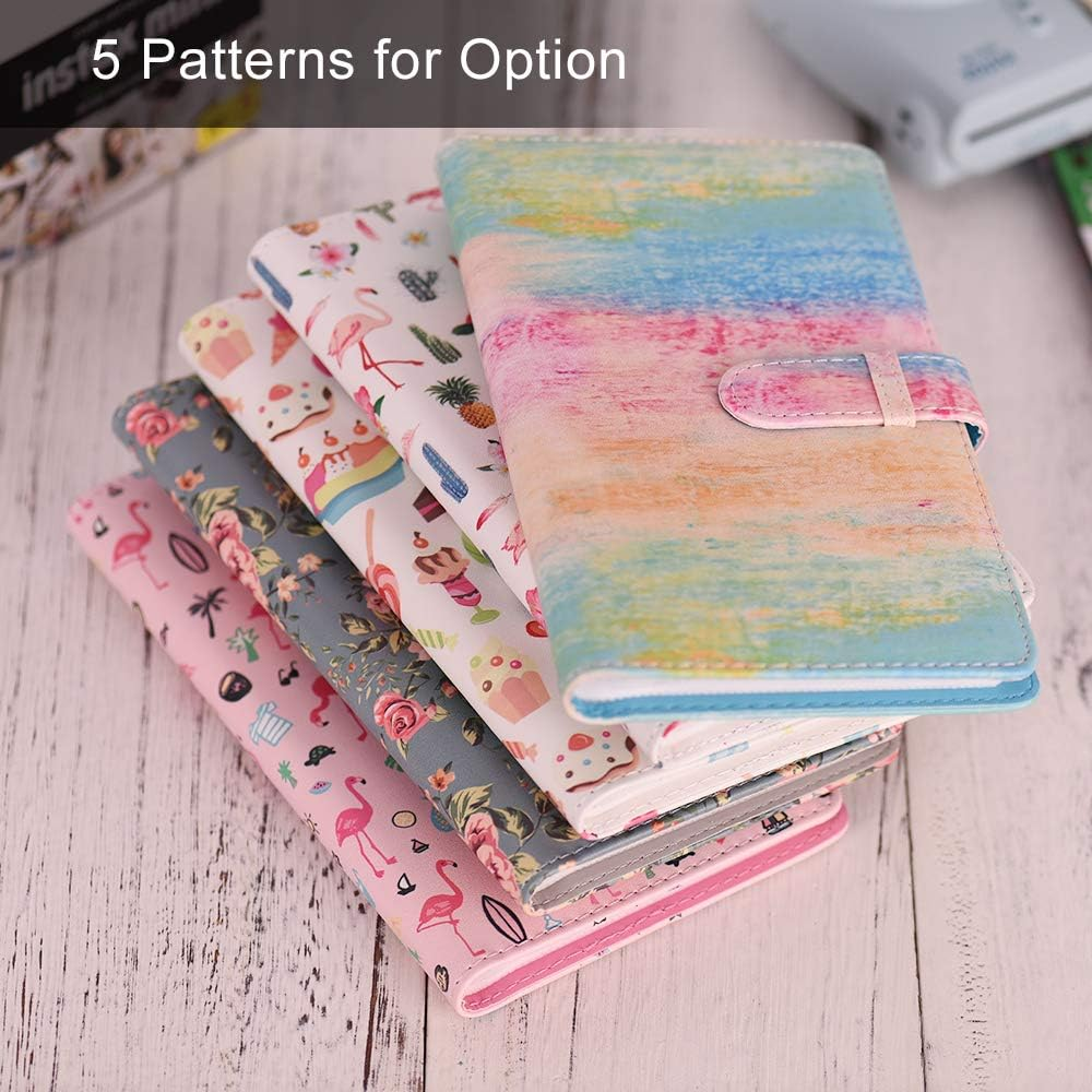 96 Pockets P Album P Book Album for 9 8 7S 70 25 50S 90 Color Films P Camera Paper for Name Card Credit Card Pattern 2 image number 5