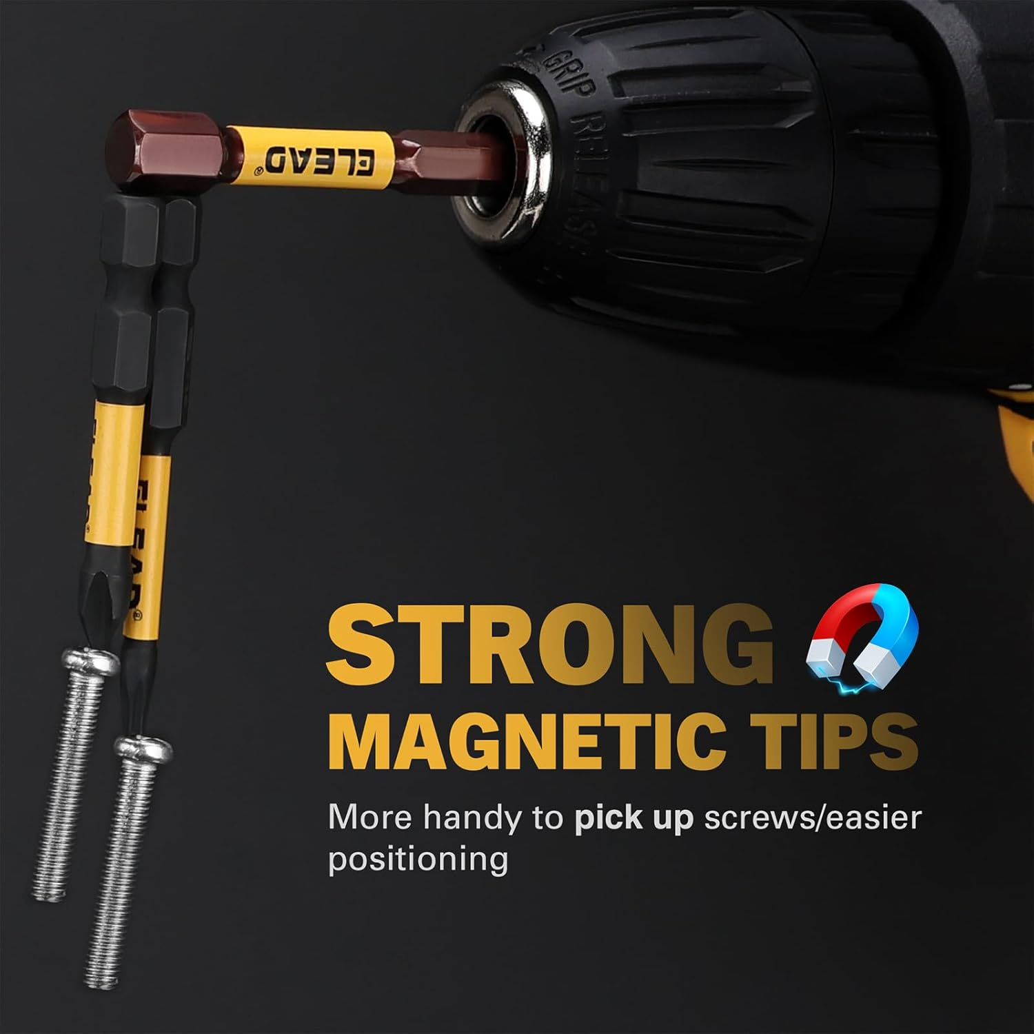 ELEAD 38-Piece Hex | Torx | Phillips Screwdriver Bit Set with 2.5&rdquo; & 4&rdquo; Bit Holder, Magnetic Bit Storage Rail, Allen Wrench Drill Bit Set, Tamper Proof Star Bit Set, S2 Steel image number 6