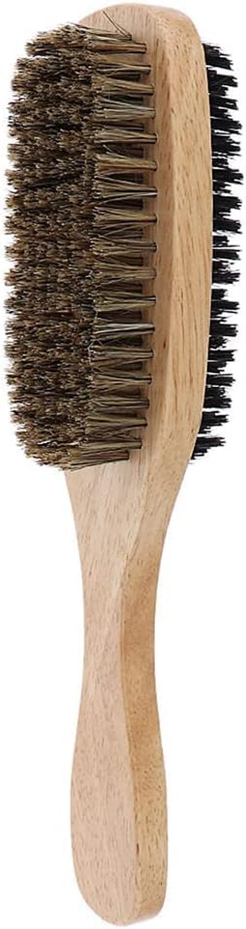 Mens Boar Bristle Hair Brush - Natural Wooden Wave Brush for Male - Styling Beard Hairbrush for Fine,Thin,Short,Long,Thick,Curly,Wavy Hair and More - as Described, A