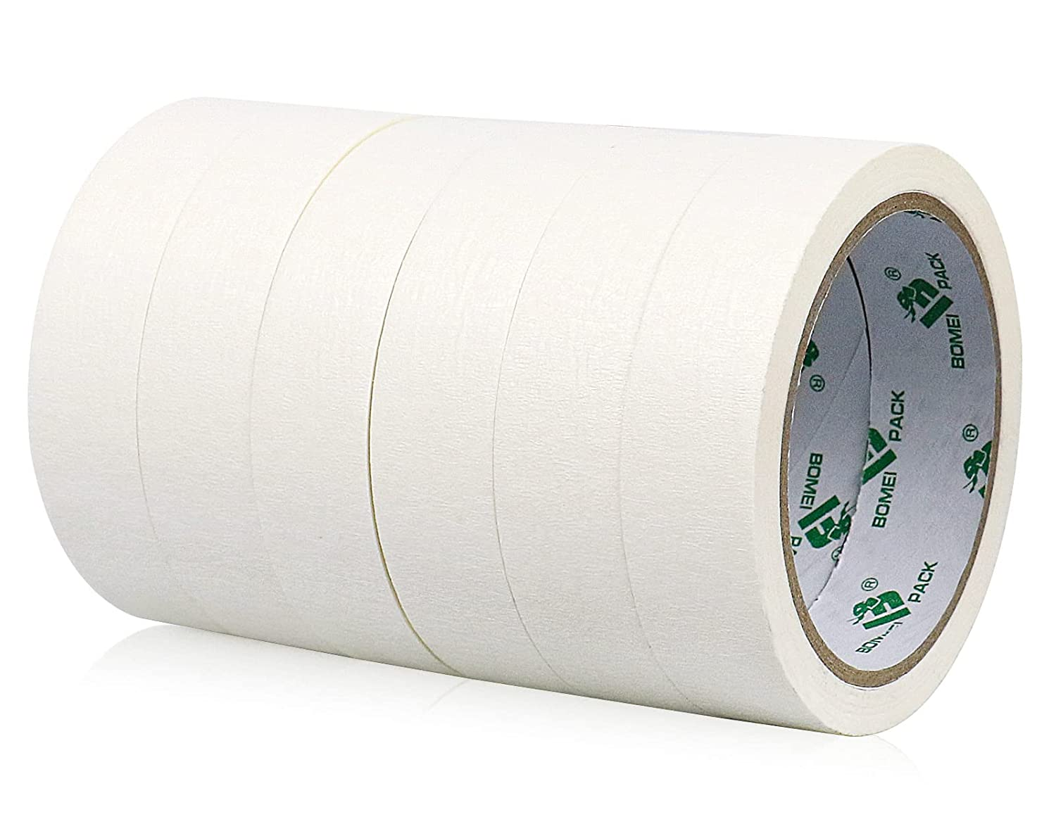 BOMEI PACK White Masking Tape Decorative Writable White Painters Tape for Arts & Crafts,6 Rolls Pack, 24Mm X 20M per Roll image number 4