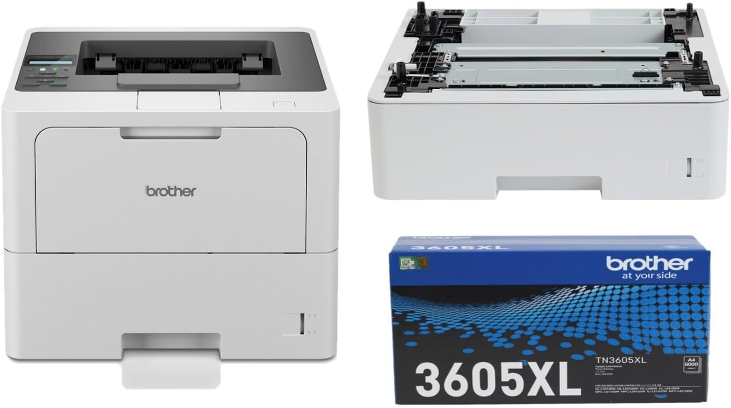 Brother HL-L6210DW Wireless Mono Laser Printer with Black Toner & 520-Sheet Paper Tray
