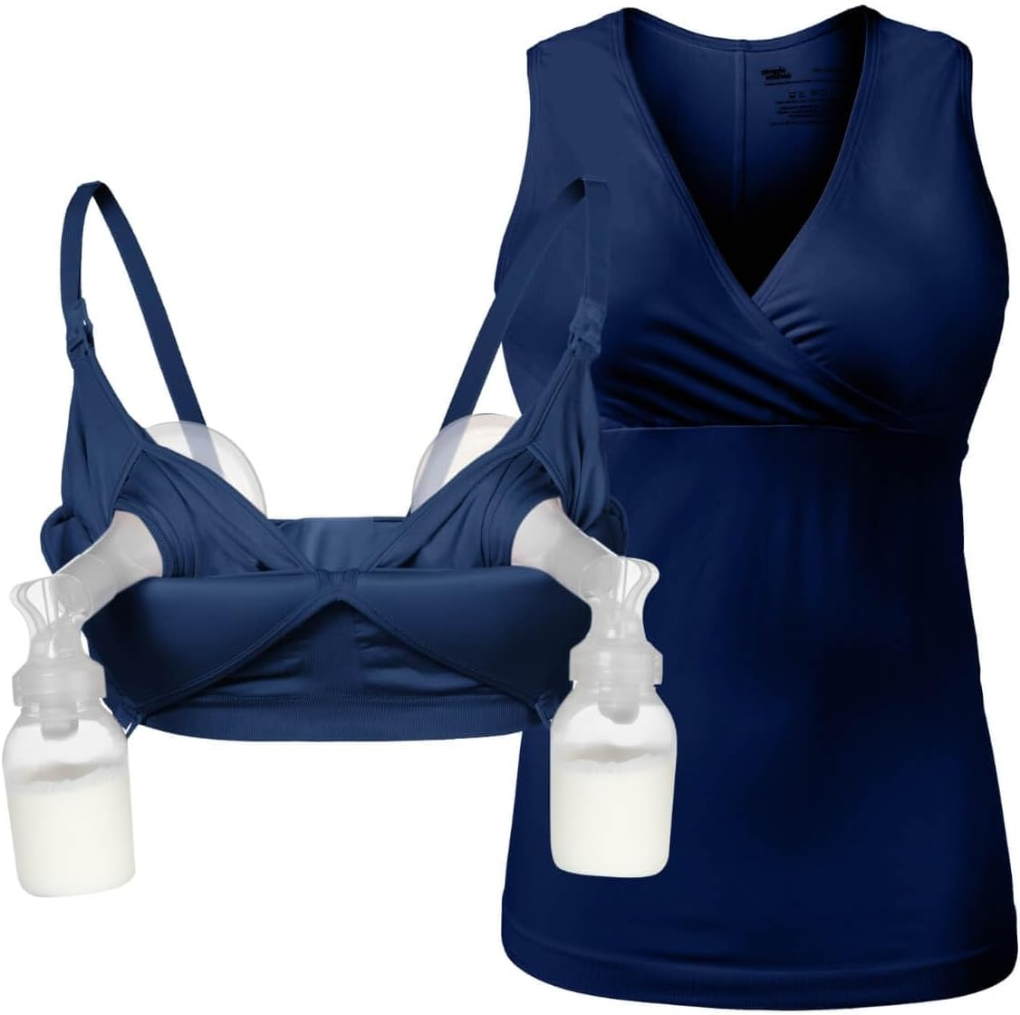 Supermom Hands Free Pumping and Nursing Bra - Hands Free Nursing Bra for Pumping - Breastfeeding Bras for Women, Sunkissed Rose - Seamless, Medium