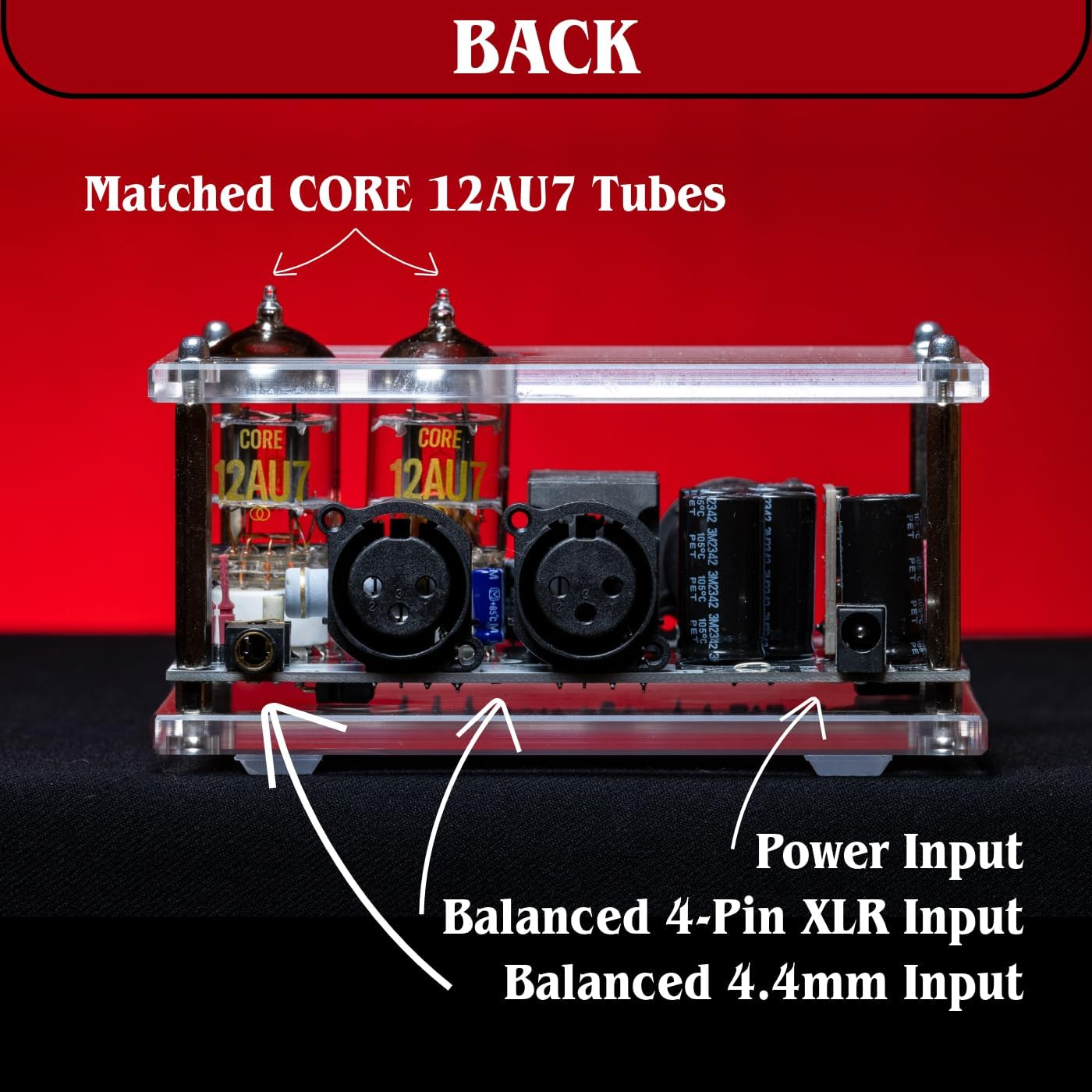 Gremlin Headphone Tube Amplifier - Apos X Community/Class a Balanced for Hifi Desktop Audio/Swappable Tubes 12Au7, 6922 / XLR, 4.4Mm Balanced, 1250 Mw Power/Diy Audio/Loved by Audiophiles image number 4