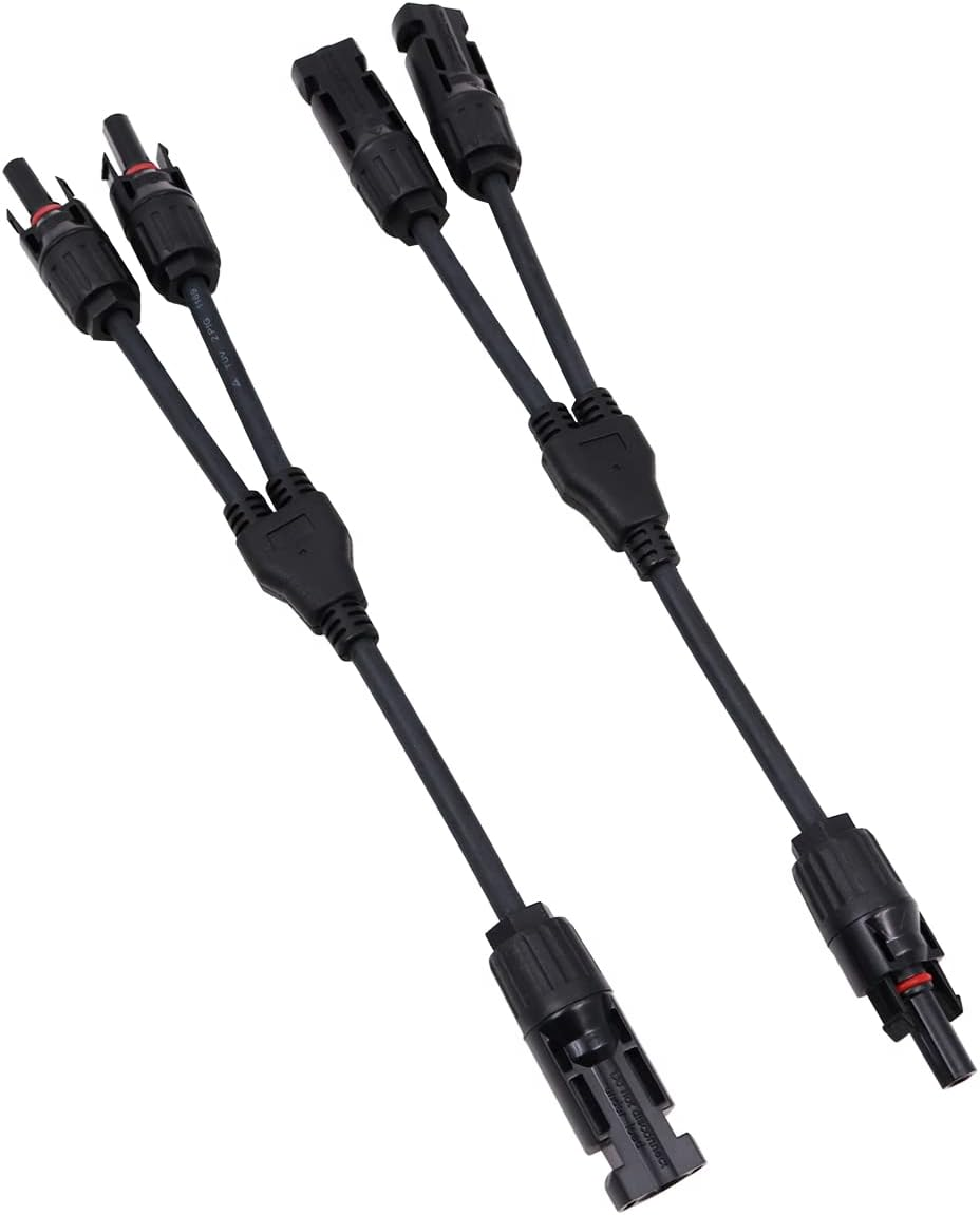 ZONADA New a Pair of Y Branch Splitter Cable 1 Male to 2 Female(M/2F) and 1 Female to 2 Male(F/2M) Solar Panel Cable PV System Wire and Assembly Solar Panel Cable Splitter Connector image number 6
