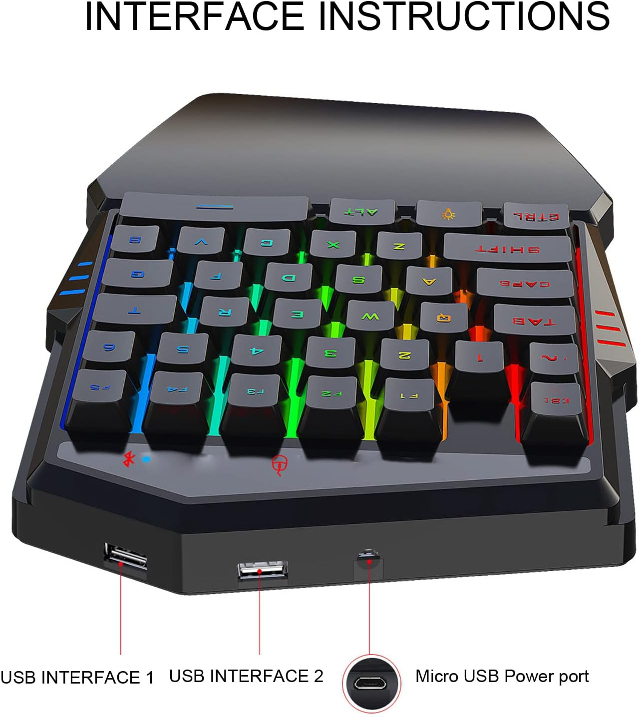 Half Keyboard Gaming Mouse Custom Flexible RGB Backlit Mobile Phone Keyboard with Tablet Keypad image number 5