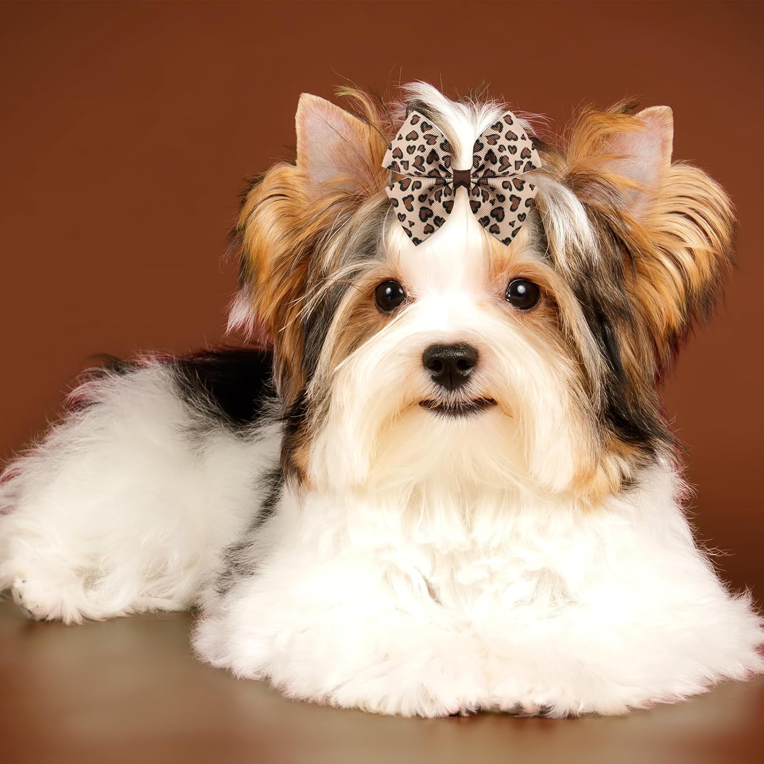 4Pcs Leopard Bow Hair Clips, Cheetah Print Bowknot Hair Clip Korean Style Alligator Clip Barrettes Hairpins for Girls Women Kids Hair Accessories