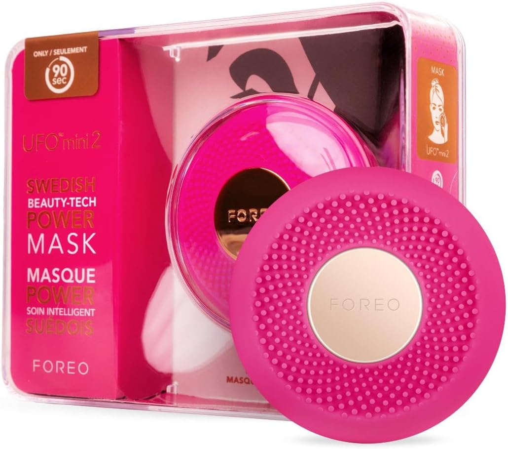 FOREO UFO Mini 2 Face Mask Treatment Complete Facial | Full LED Spectrum & Red Light Therapy for Face | Warming | Face Moisturizer | Dark Spot & Acne Scar Treatment for Face | Nourishing