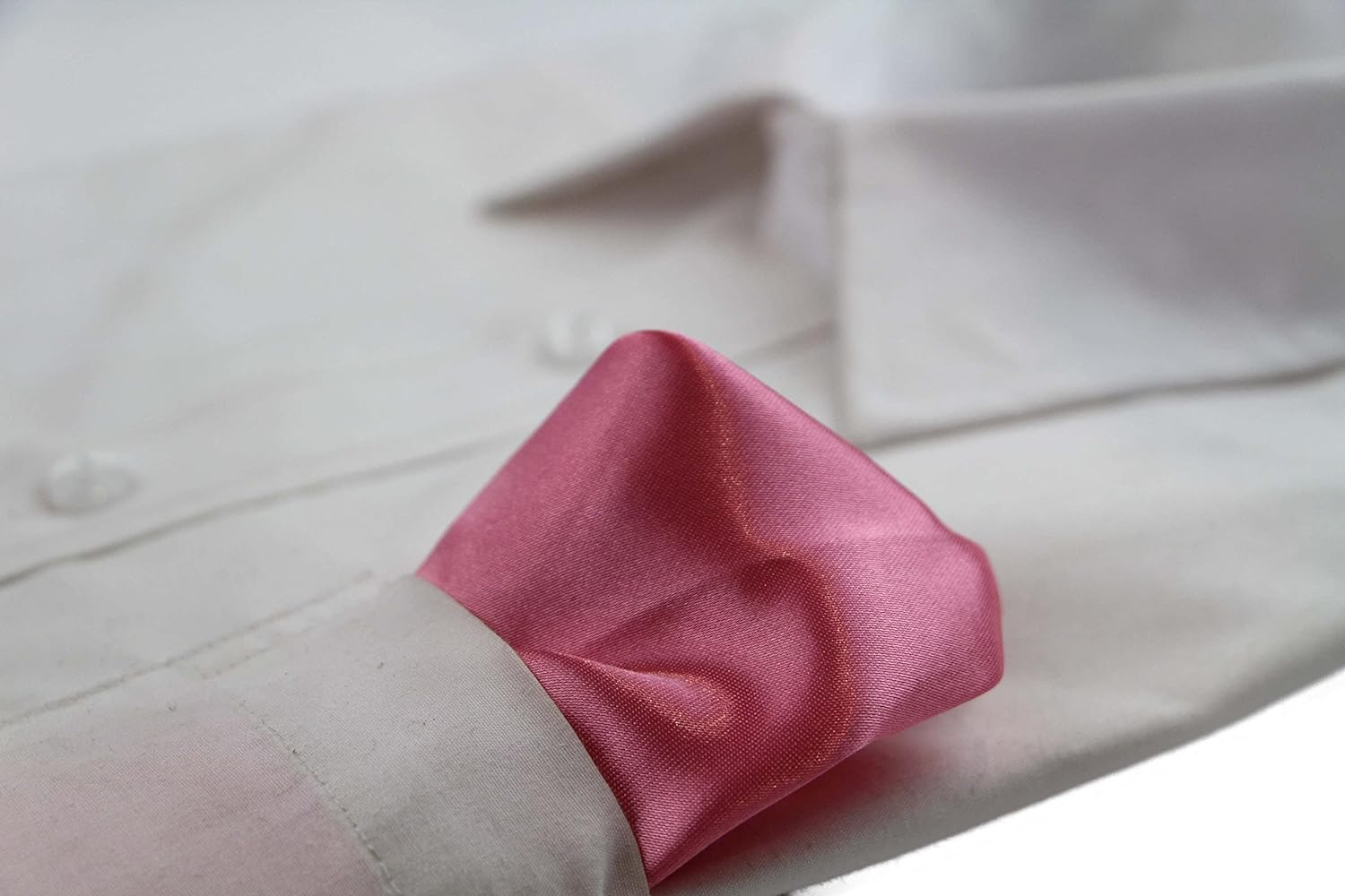 Mens Pink Classic Pocket Square image number 2
