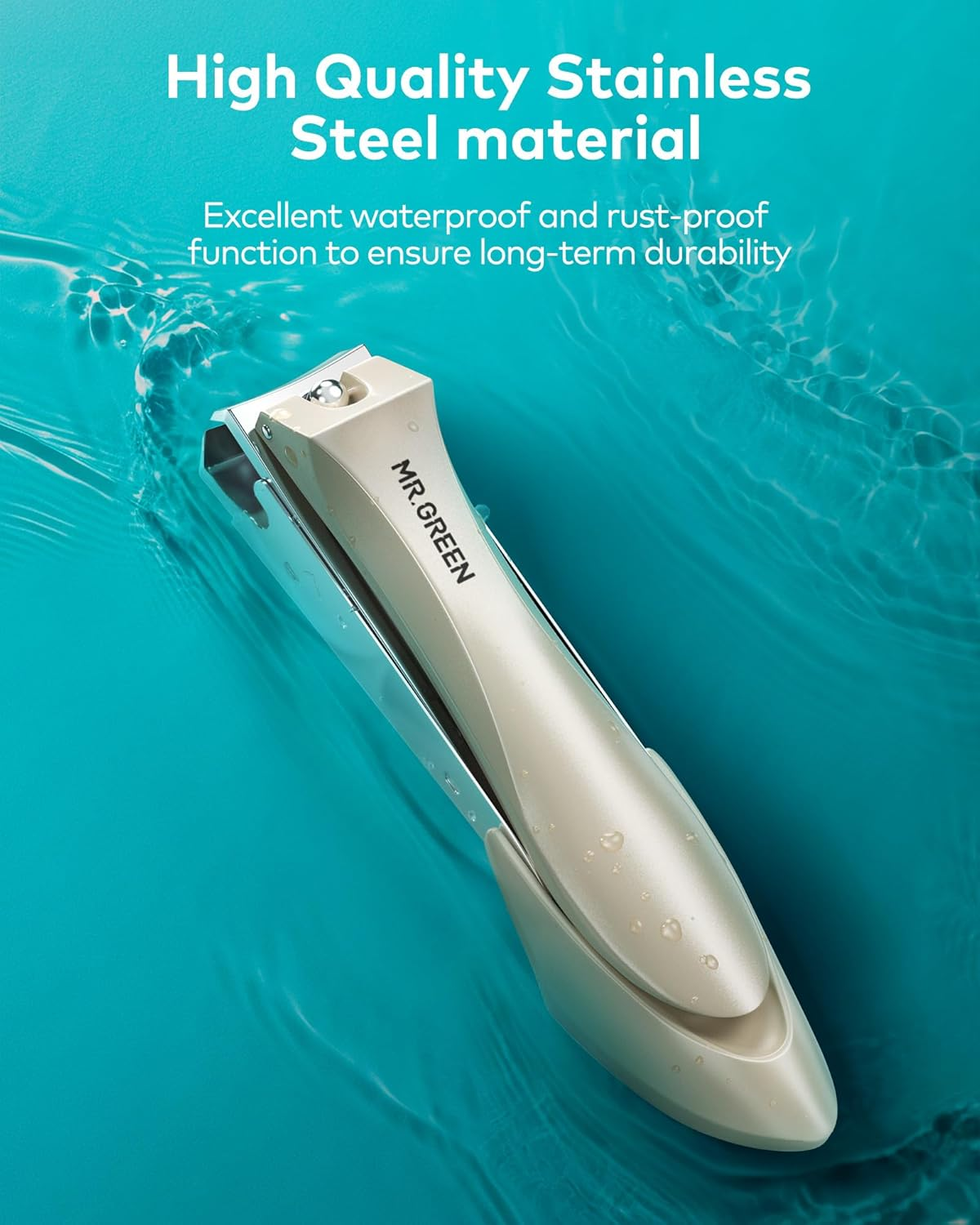 MR.GREEN 3Pcs Nail Clippers Set, German Stainless Nail Clippers with Nail File, anti Splash Nail Clippers with Catcher, Professional Finger&Toe Nail Clippers with Exquisite Leather Case for Men &Women image number 1