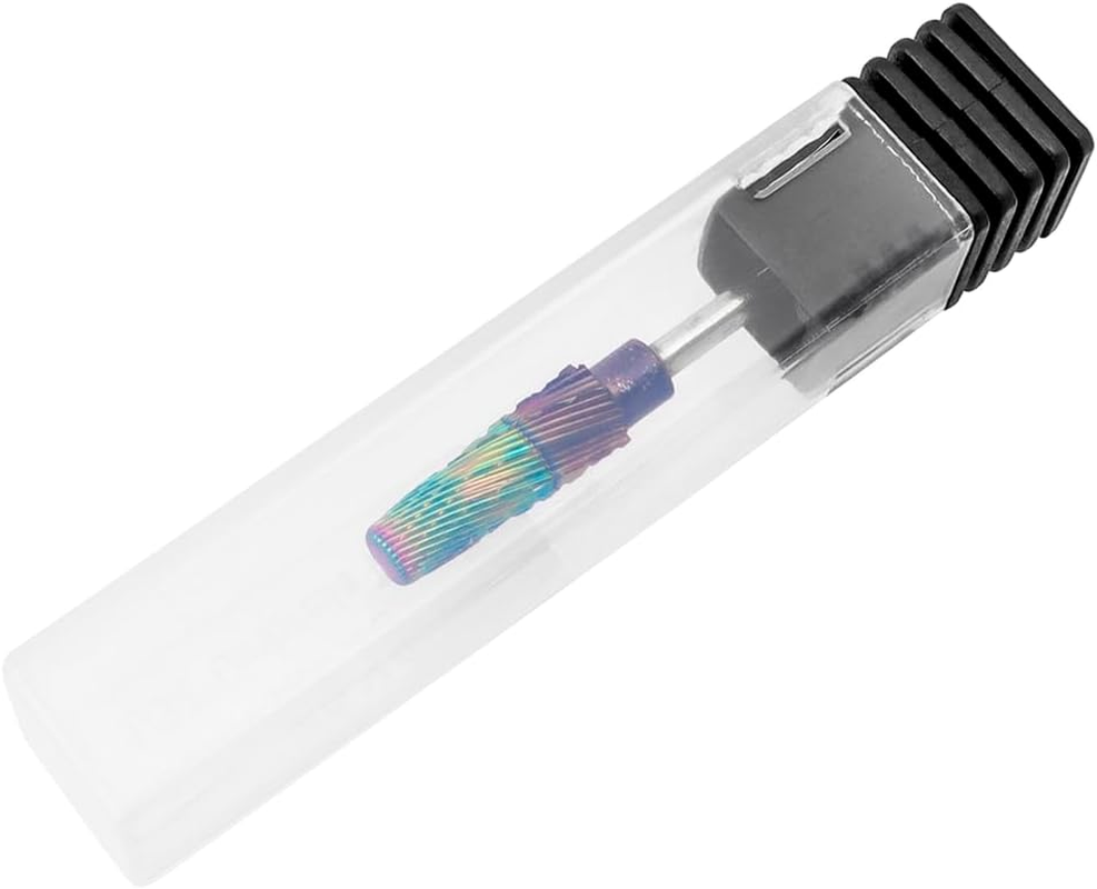 Yakamoz 5 in 1 Nail Drill Bit, 3/32" Shank Multifunctional Replacement Tungsten Steel Nail File Bits Remove Acrylic Hard Gel Nail Polishing Head for Electric Manicure Pedicure Drill Machine