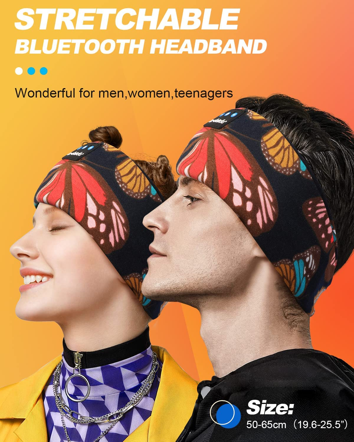 Lc-Dolida Sleep Mask with Bluetooth Headphones, Painting Sleep Headphones Bluetooth Headband for Sleeping Sports Sleep Mask for Side Sleeper, Best Gift and Travel Essentials image number 6