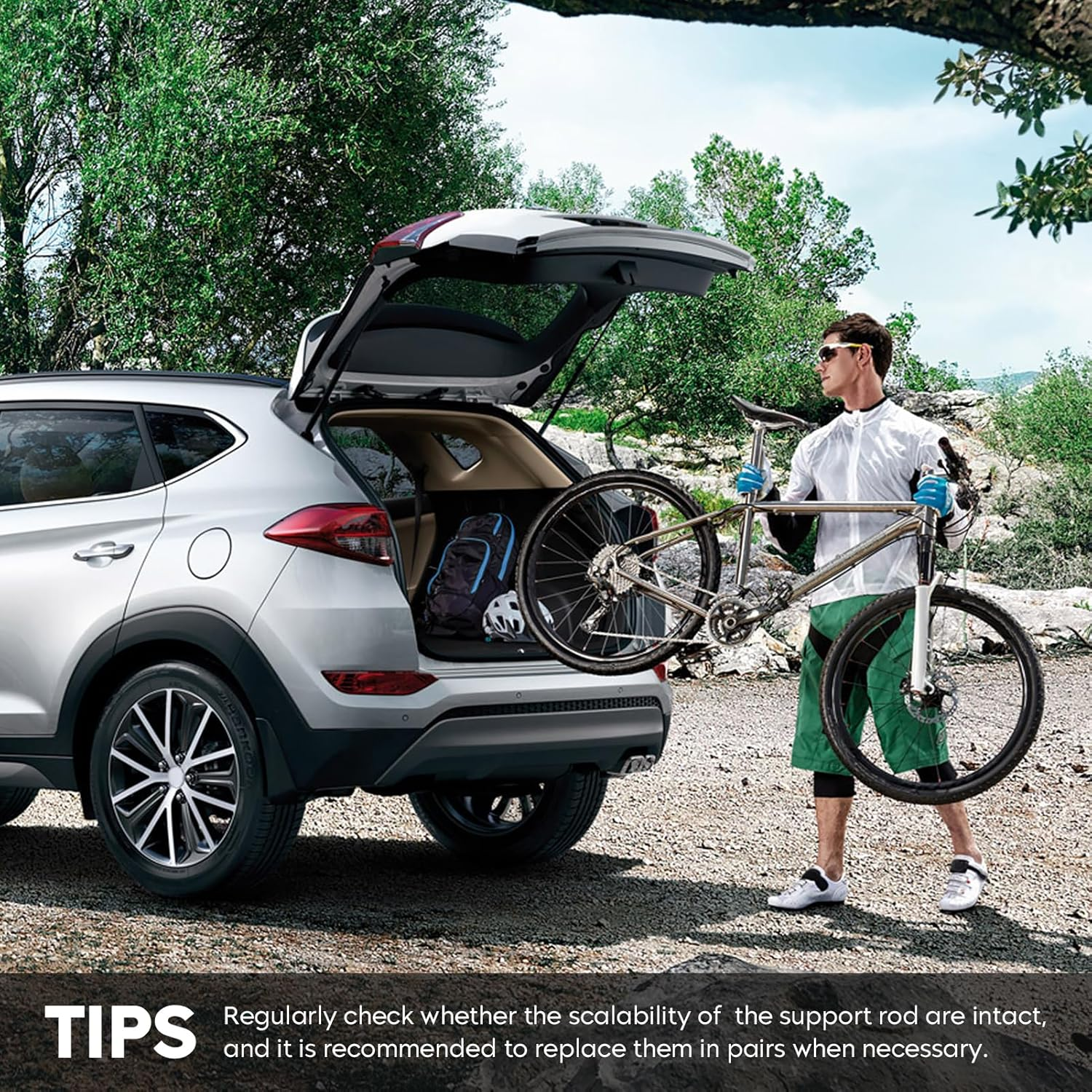 2 Pcs Front Hood Lift Gas Struts Supports Shock for 1997-2004 Chevrolet Corvette,2007-2016 Lincoln Navigator SG330023 4525 image number 2