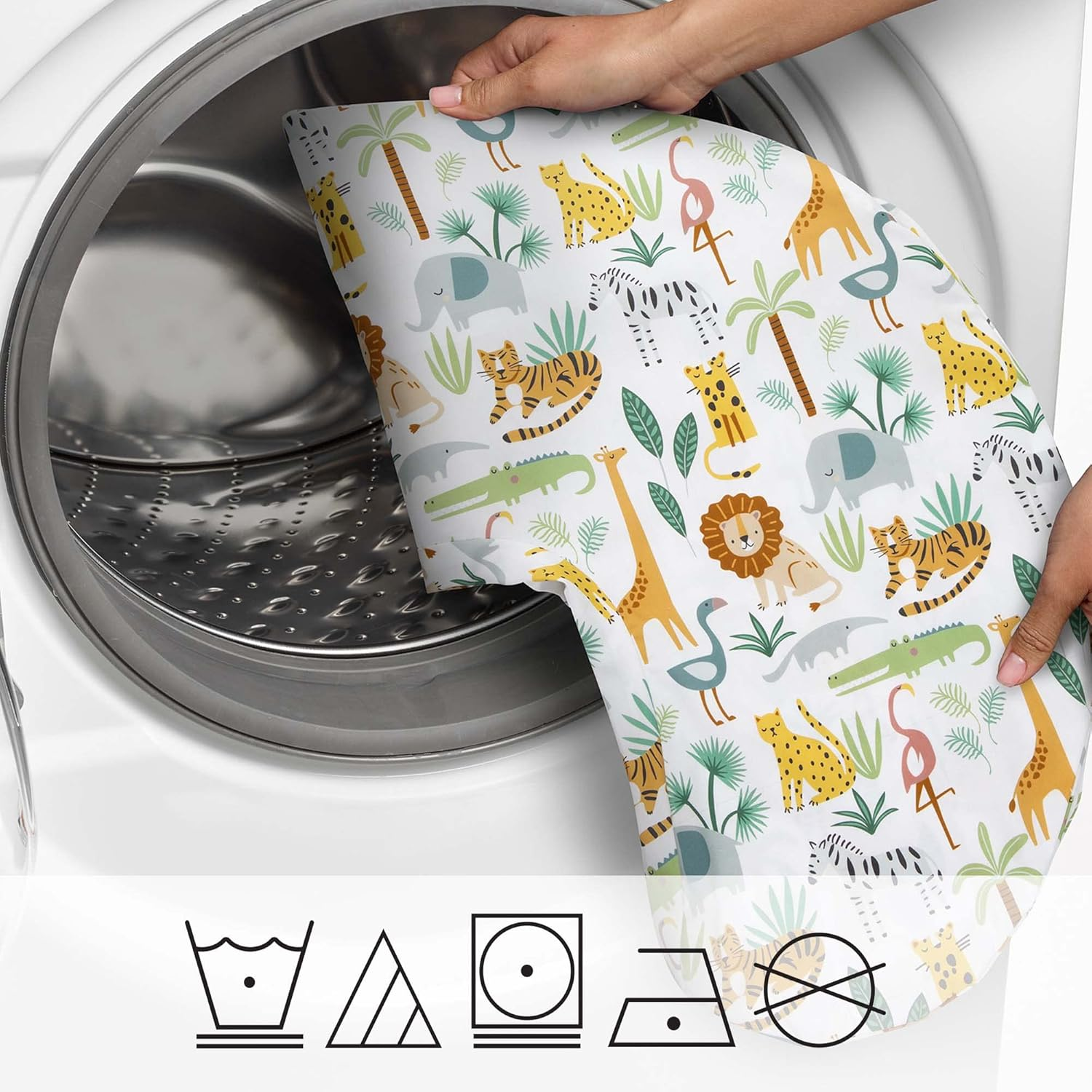 Boppy Original Support Nursing Pillow Cover, Colorful Wildlife, Soft Cotton Blend, Fits All Boppy Original Nursing Supports for Breastfeeding, Bottle Feeding, and Bonding, Cover Only image number 4