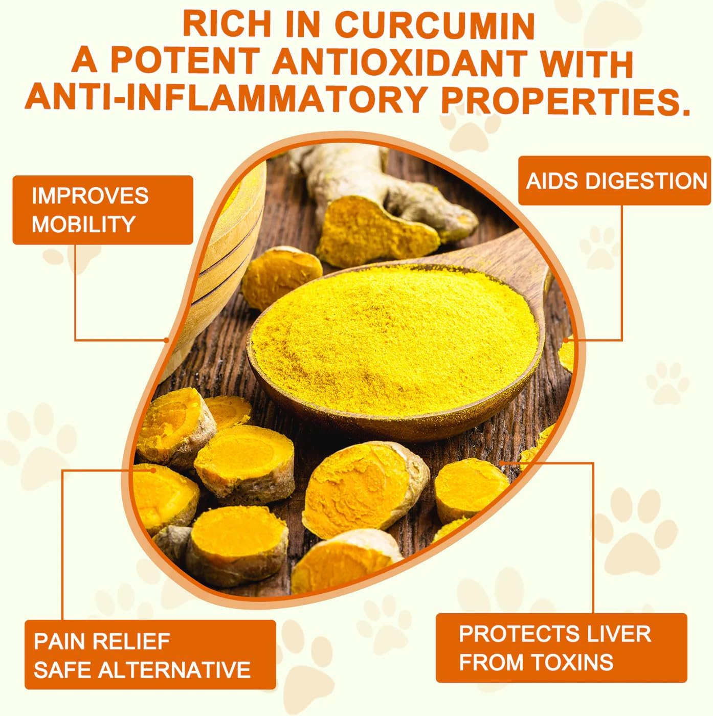 Turmeric & Curcumin Chewable Tablets for Dogs | Supports Joint, Digestive, Heart, and Liver Health | Natural Anti-Inflammatory & Antioxidant | 180 Tablets