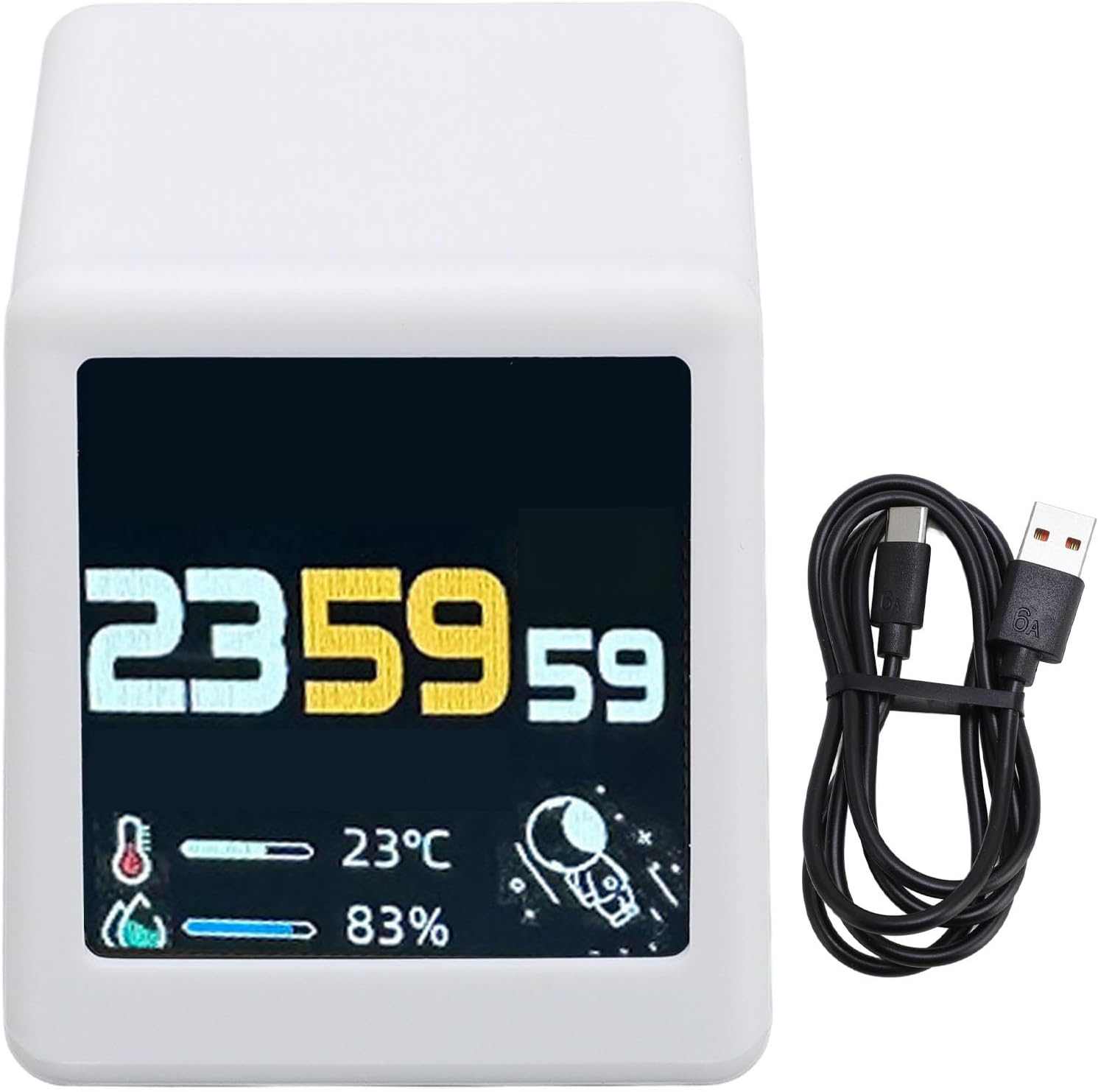 Bitcoin Stock Ticker Monitor Display Time Weather, Wifi Desktop Digital Clock, Multifunctional Easy Using Versatile App Integration, Photo Gallery Features