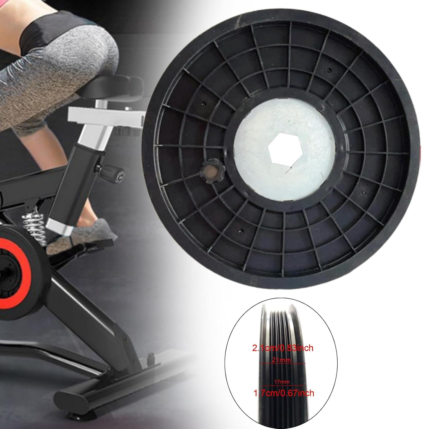 Exercise Bike Drive Belt Disc Flywheel Disk Fitness Equipment for Indoor Cycling
