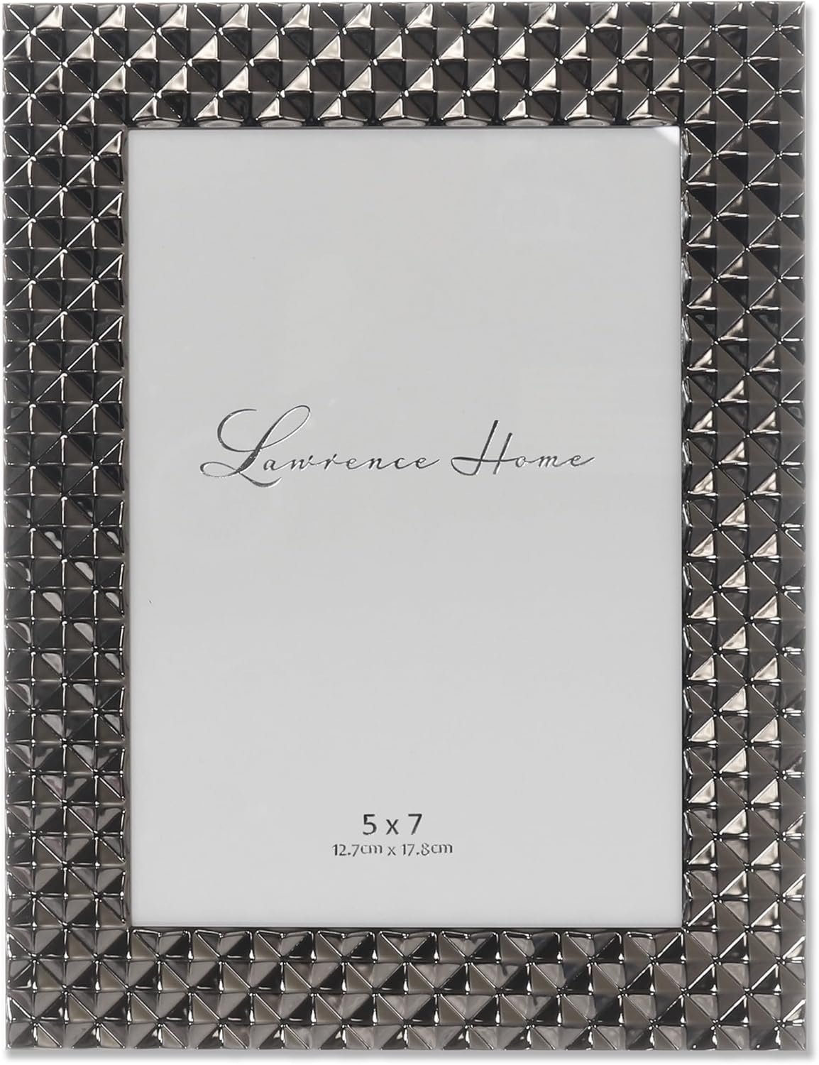 Lawrence Frames Metal Frame, Diamond Pattern, Black Smoke, 4X6 image number 4