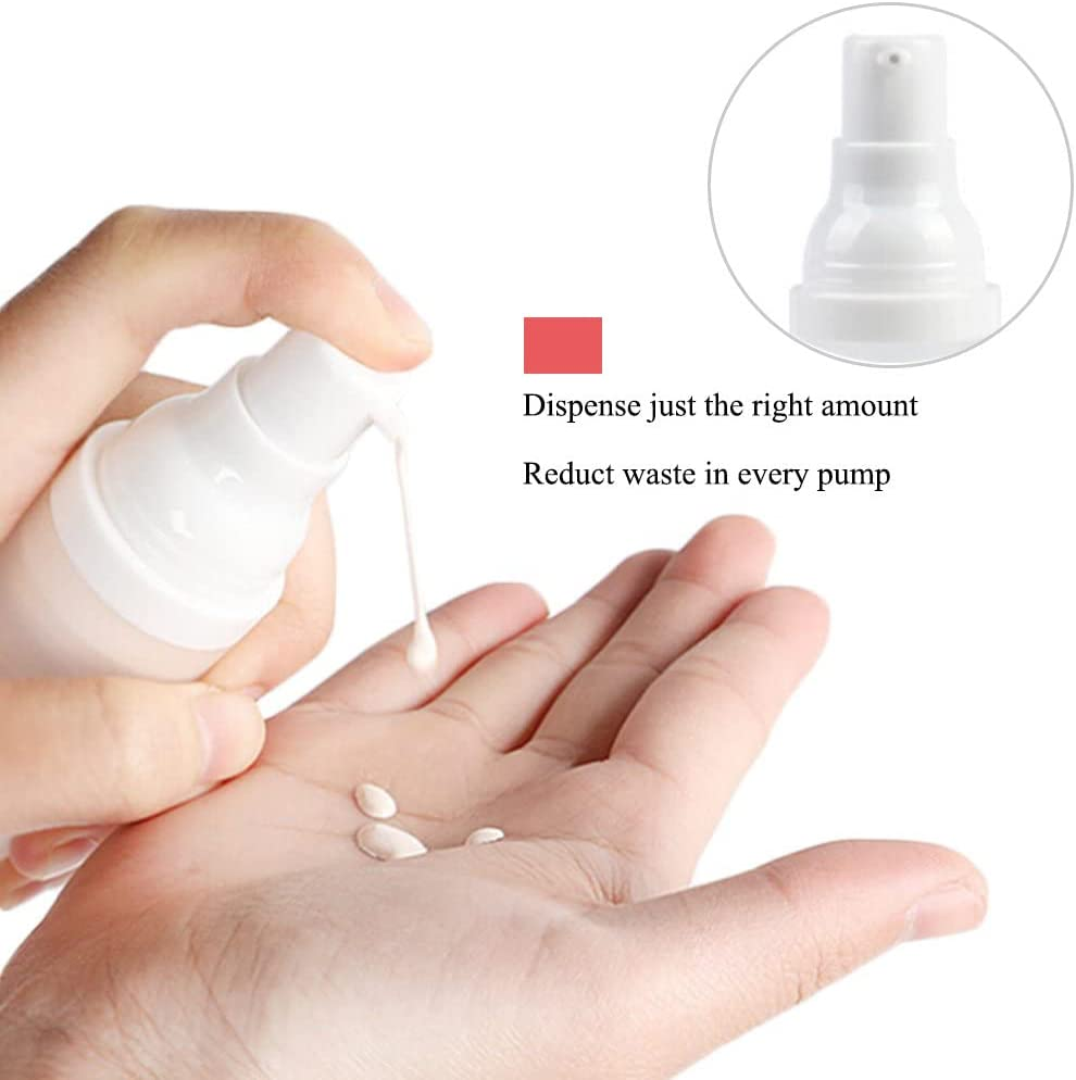 3Pcs 20Ml Sterile Airless Pump Bottle with Funnel Easy to Carry and Fill Matte Lotion Bottles for Travel image number 3