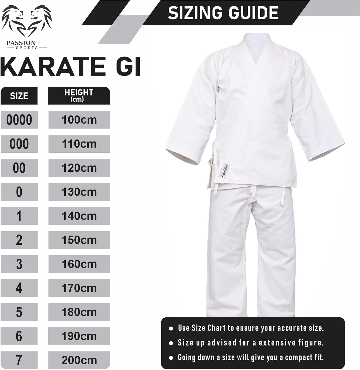 Passion Sports Supreme Karate Gi Uniform Heavy Weight 16 Oz - 100% Cotton Canvas &ndash; Heavy-Duty Karate Suit Ideal for Martial Arts Professionals image number 3