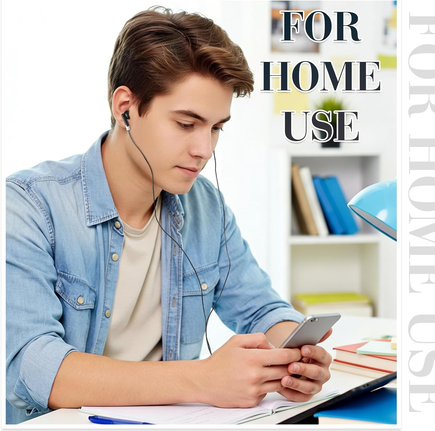 Konohan 25 Pcs Bulk Earbuds for Classroom, Student Basic Headphones in Ear for Kids Schools Libraries Laptop, 3.5 MM Earbuds Dot Headphones, Individually Bagged (Black)