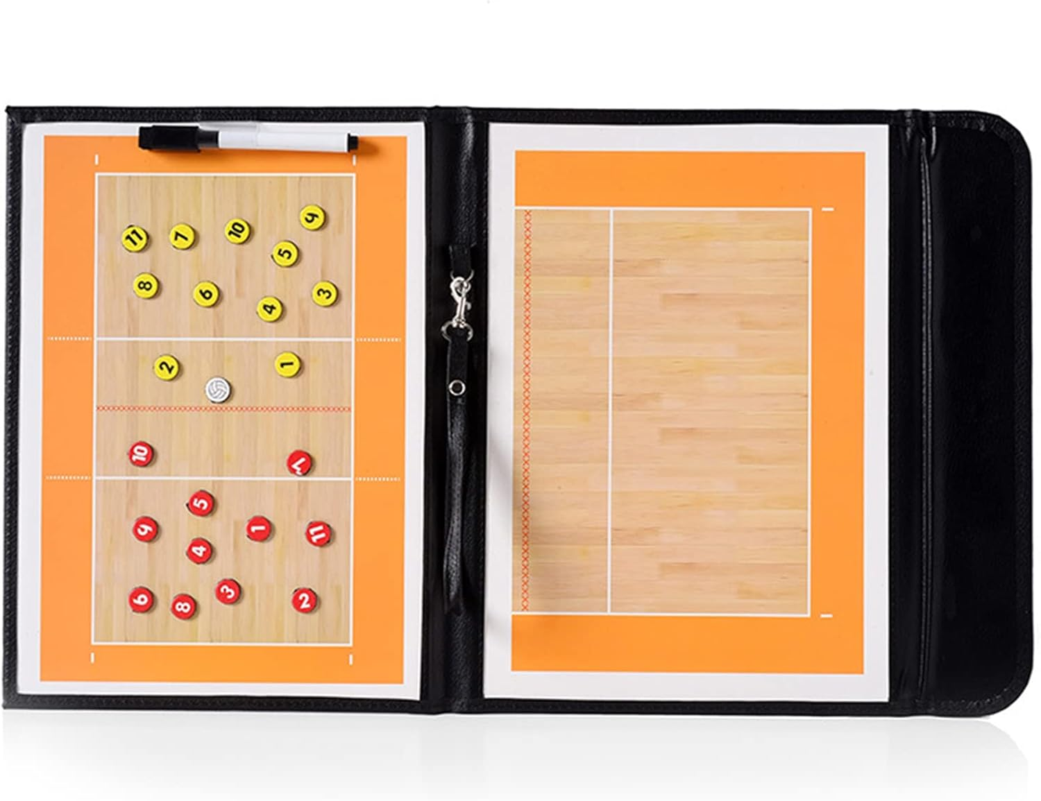 Roseflower Volleyball Magnetic Coaching Board, Volleyball Tactic Coaches Strategy Board Coach'S Training Equipment Aids,Dry Erase Coaching Marker Tactics Board Whiteboard, Lightweight Portable image number 3