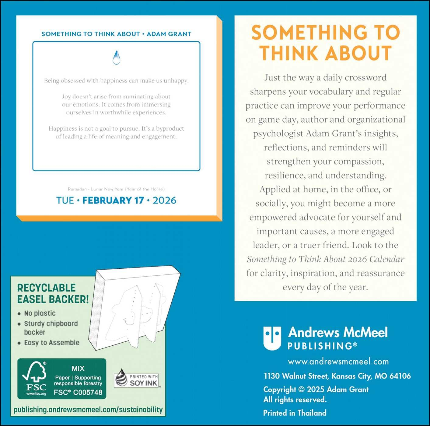 Adam Grant 2026 Day-To-Day Calendar: Something to Think About image number 3