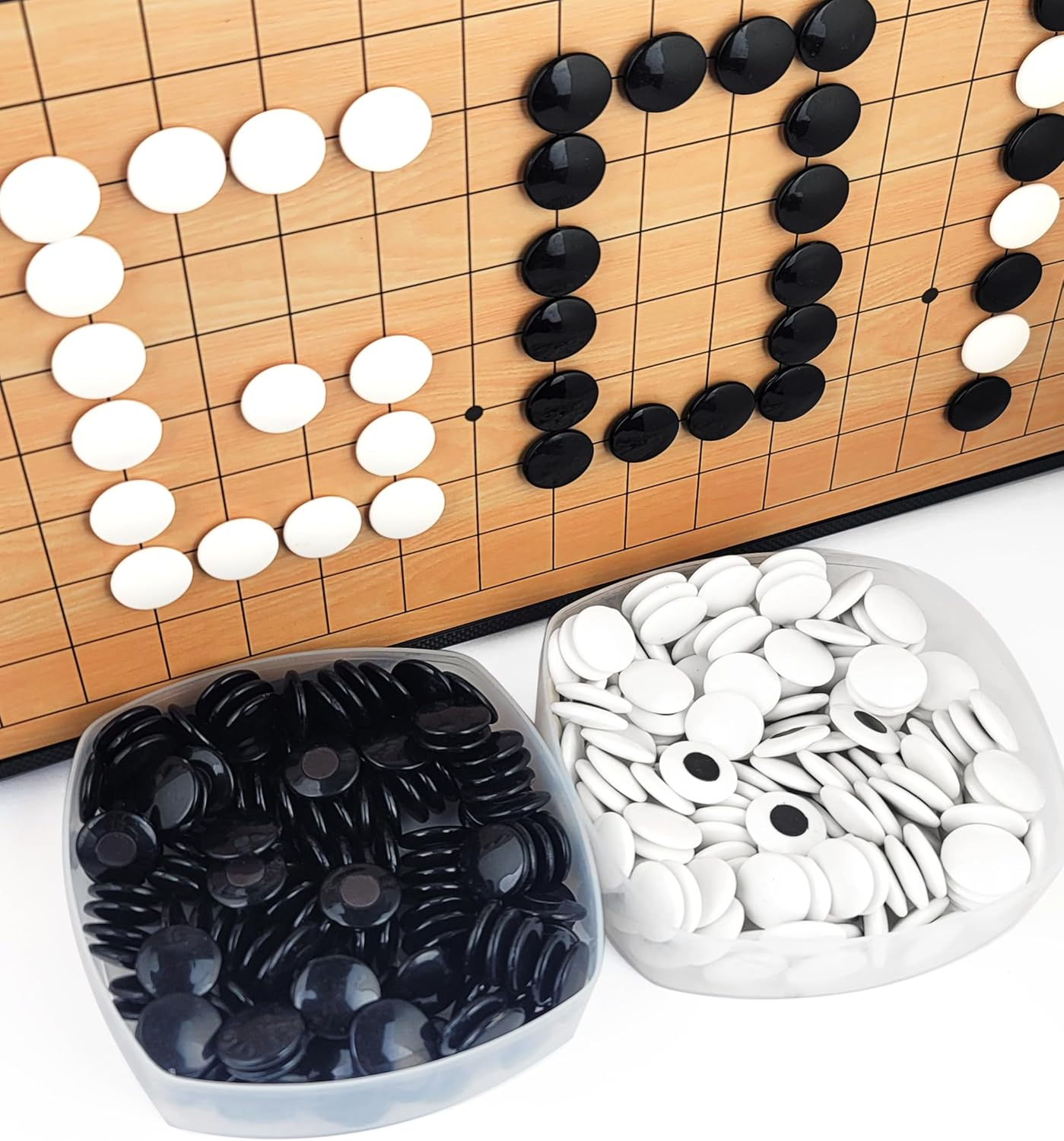 Extra Large GO Game Set, 45Cm X 45Cm Folding Board 19 X 19 Grids 361 Magnetic Pieces Portable Large Weiqi image number 1