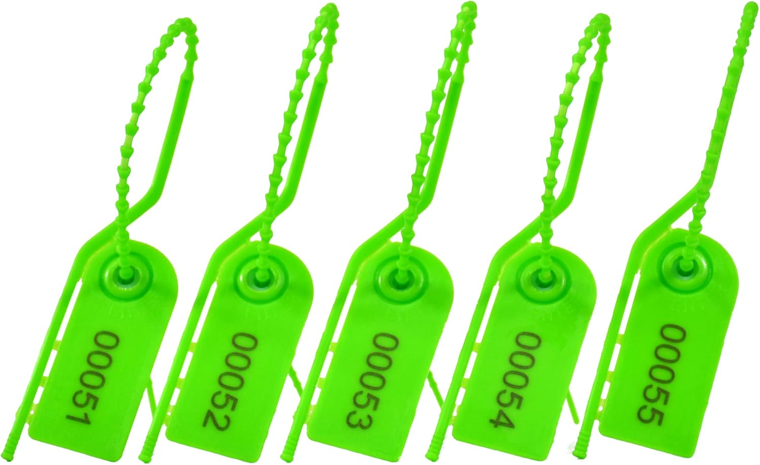 1000 Plastic Security Seals Secure Anti-Tamper Fire Extinguisher Tags Numbered Zip Ties Inspection Tags Breakable Label Tags Pull Tite Safey Tags for First Aid Kits, Clothes,Bags (Red)