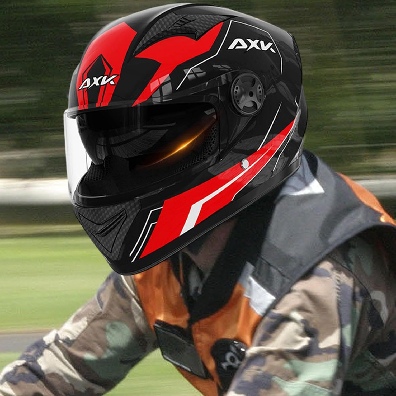 Helmet | Visor Motorcycle Headwear, Full Face Street Headgear, Cycling Hat with Visor, Motorcycle Helmet with Visor, Scooter and Moped Headgear, Adjustable Motorcycle Headwear