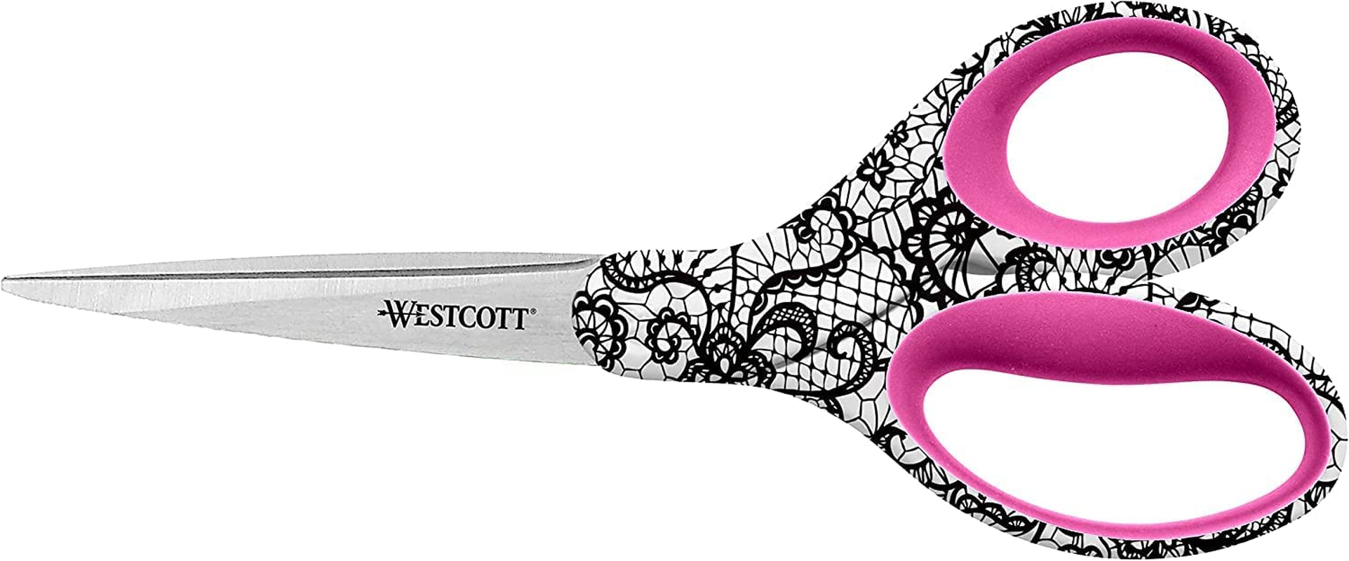 Westcott Trendsetter Straight Lace Pattern Scissor, 8" (16660) image number 1