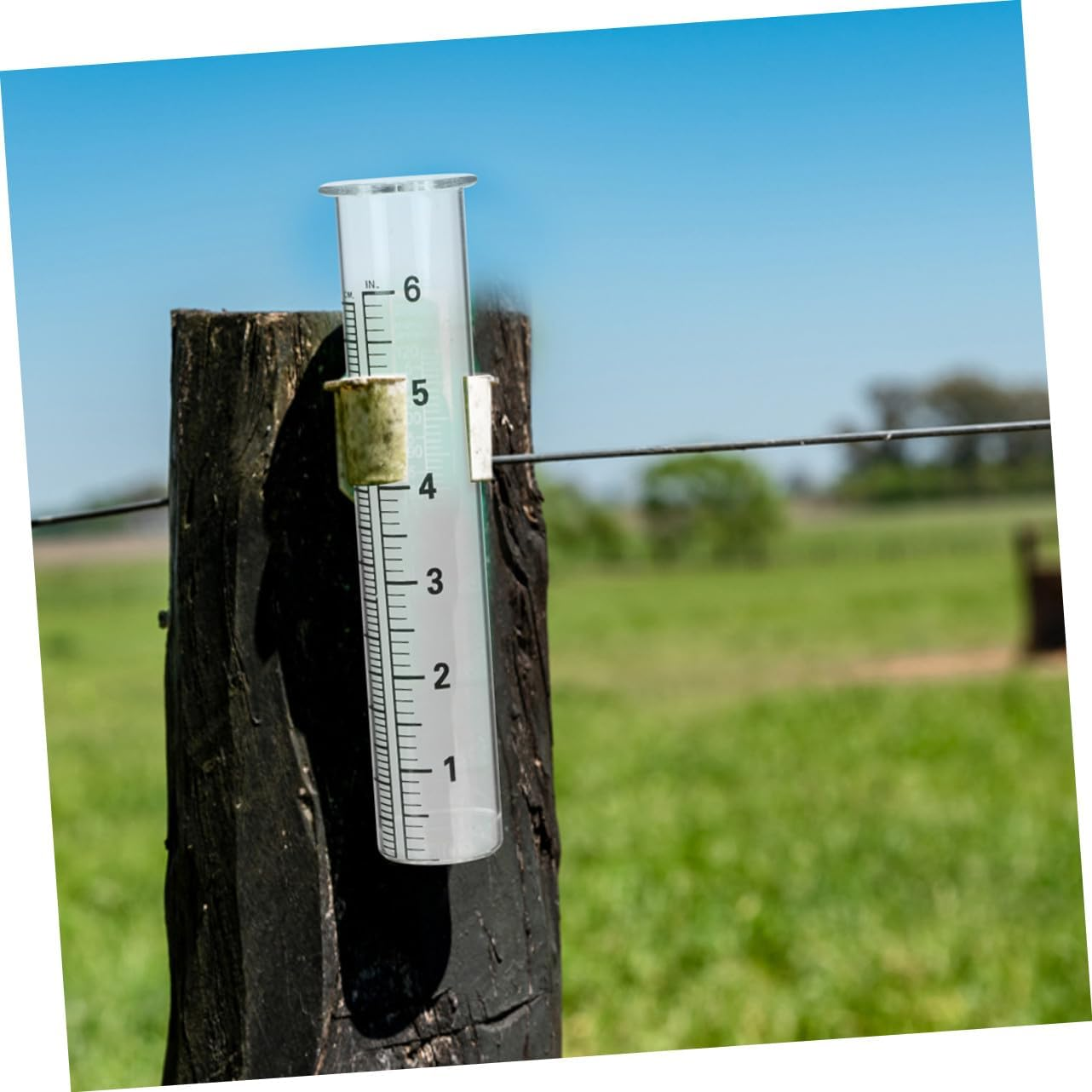 4Pcs Rain Gauge Replacement Tubes Glass Cylinders Outdoor Measuring Cylinders for Garden Flowerpot Precipitation Monitoring image number 6